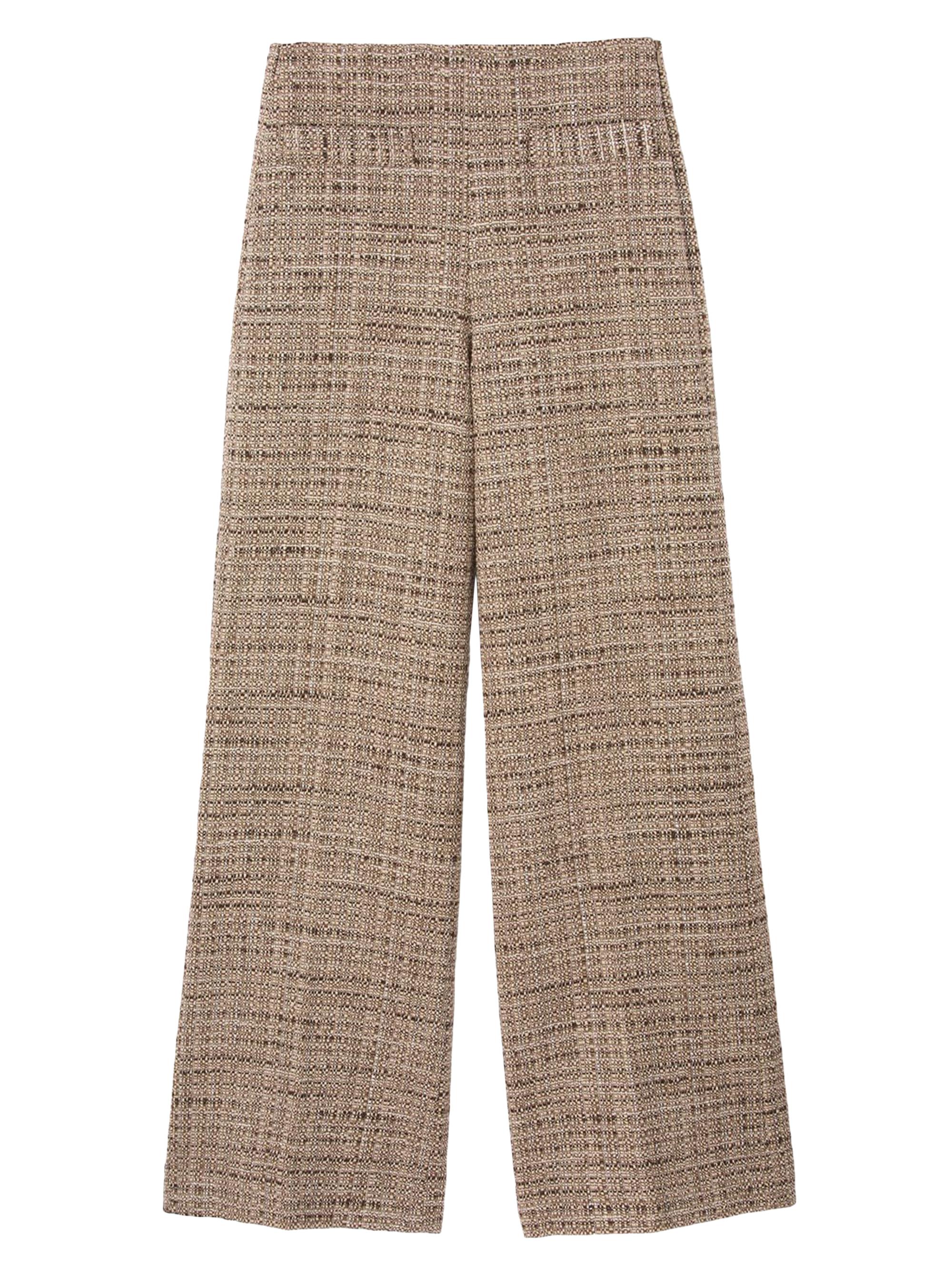 Sandro Women's Decorative Tweed Trousers - Brown