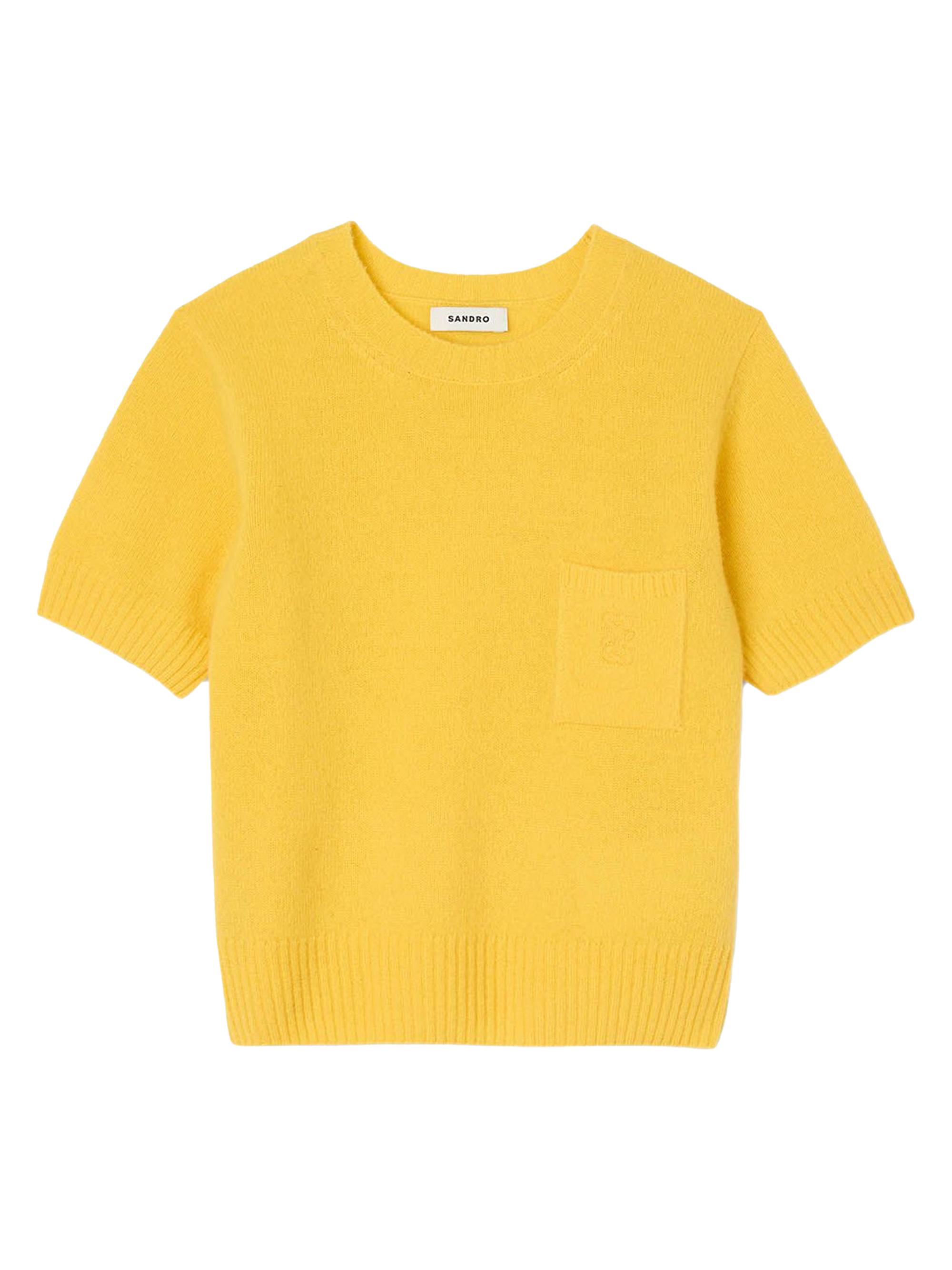 Sandro Women's Short-Sleeve Sweater - Gold Yellow