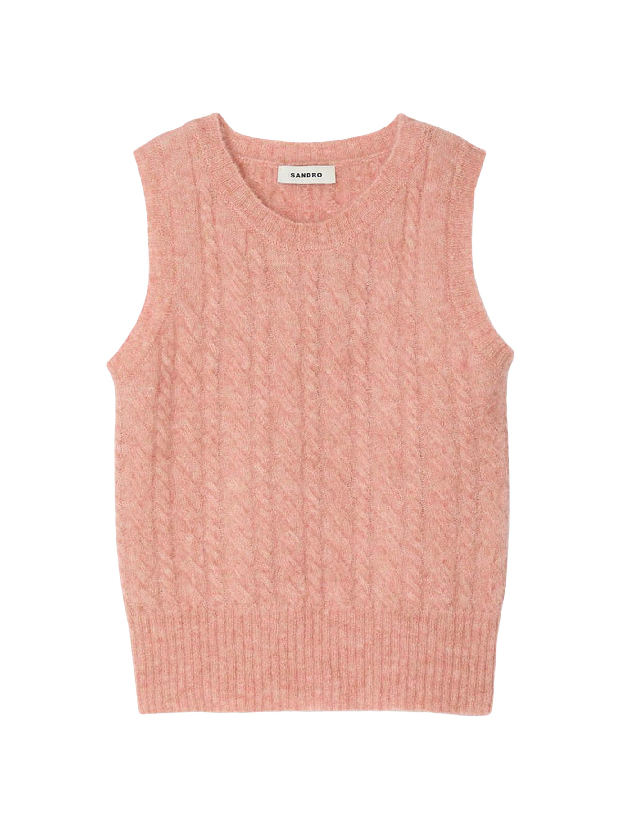 Sandro Women's Twisted Sleeveless Sweater - Poudre Pink