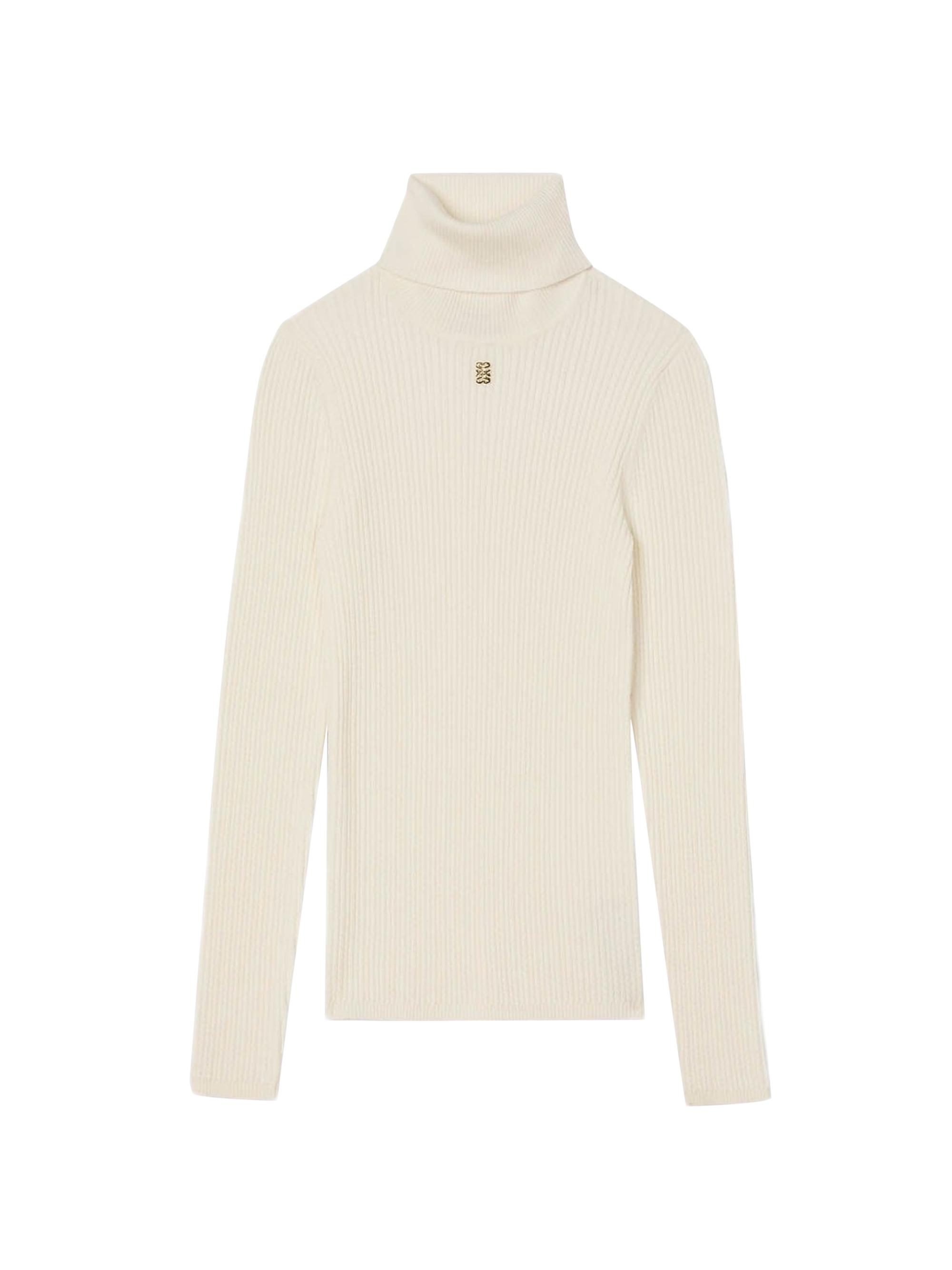 Sandro Women's Turtleneck Jumper - Snow