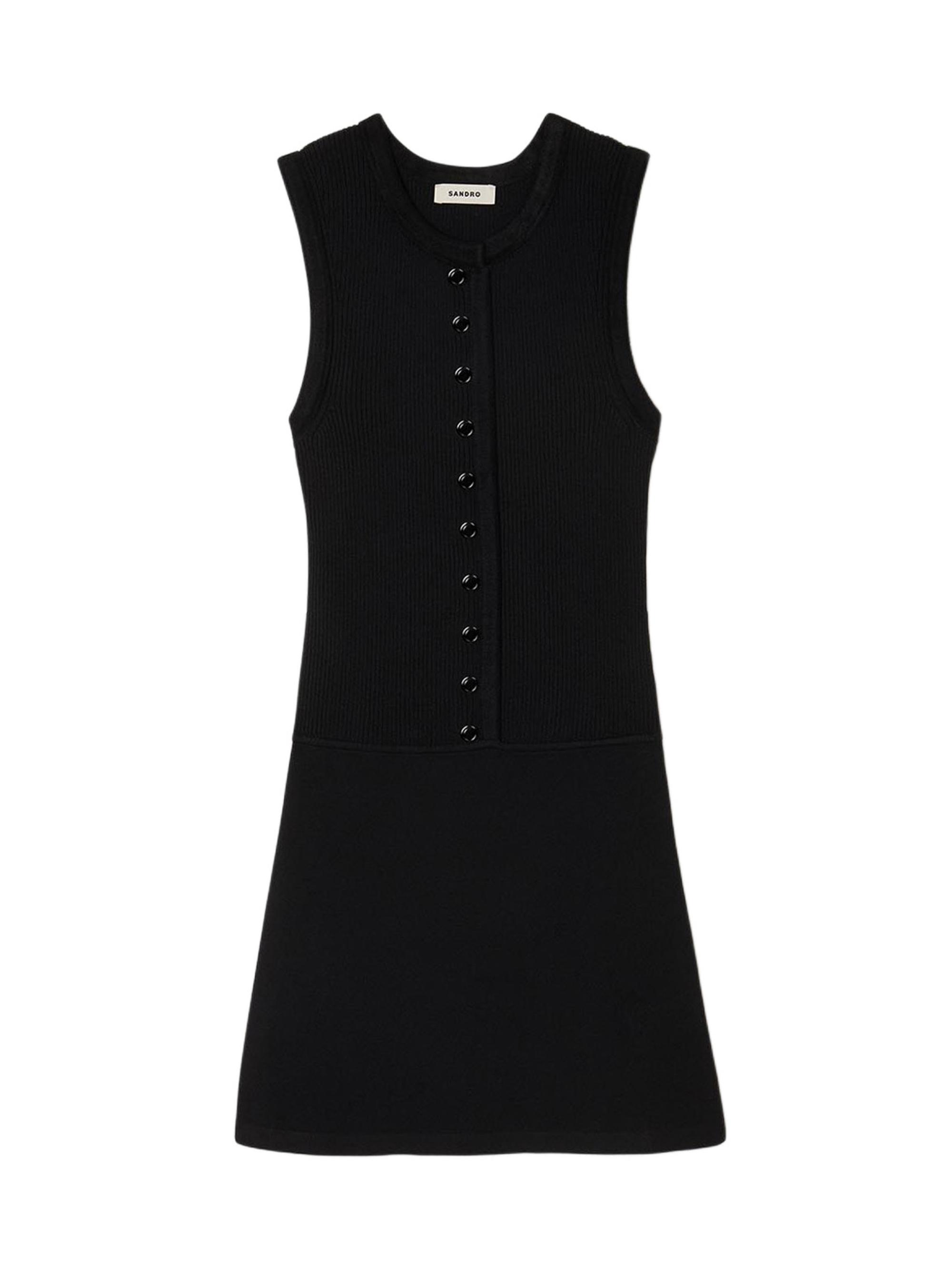 Sandro Women's Mini Ribbed Knit Dress - Black
