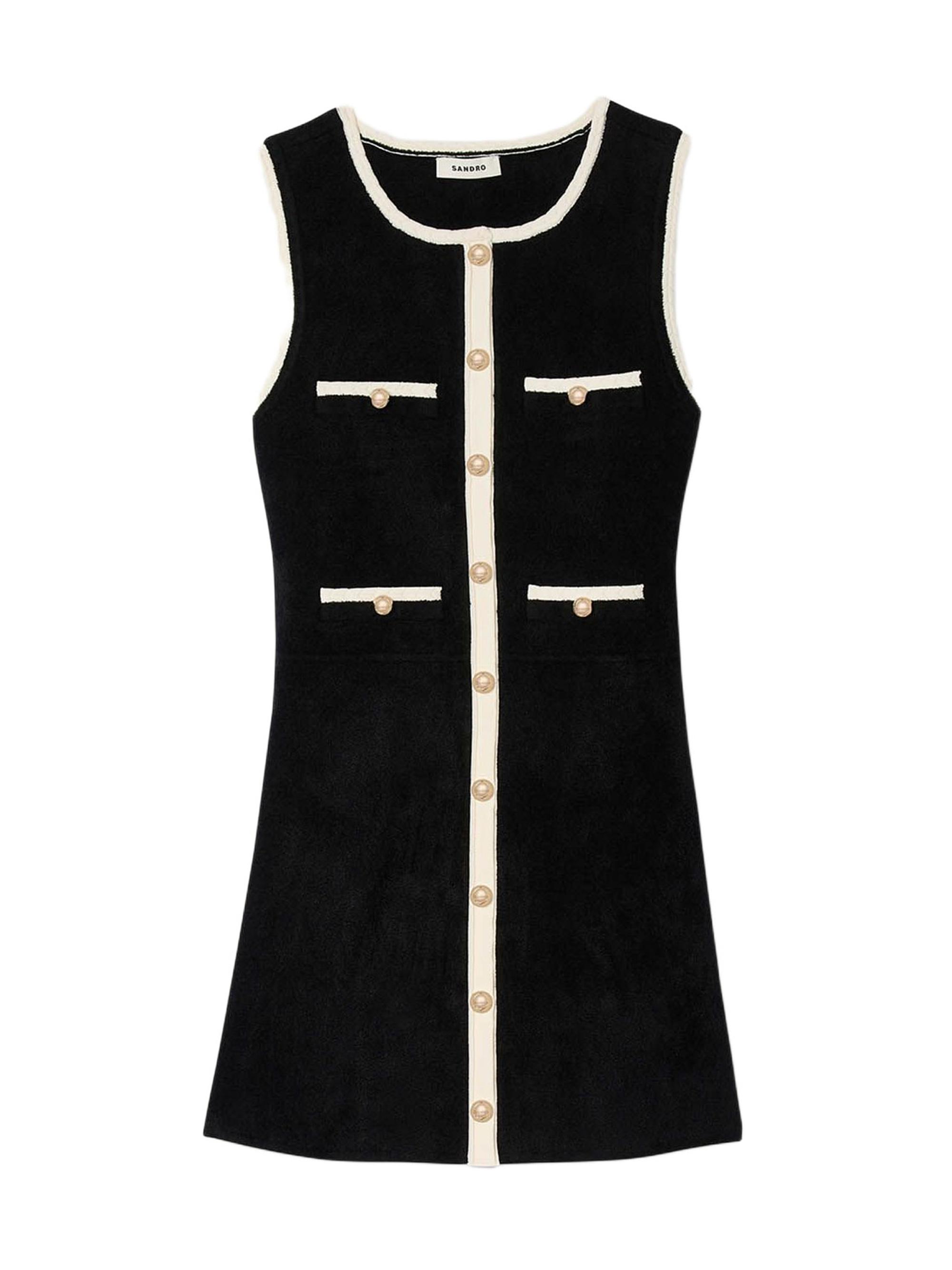 Sandro Women's Short Velvet Knit Dress - Black