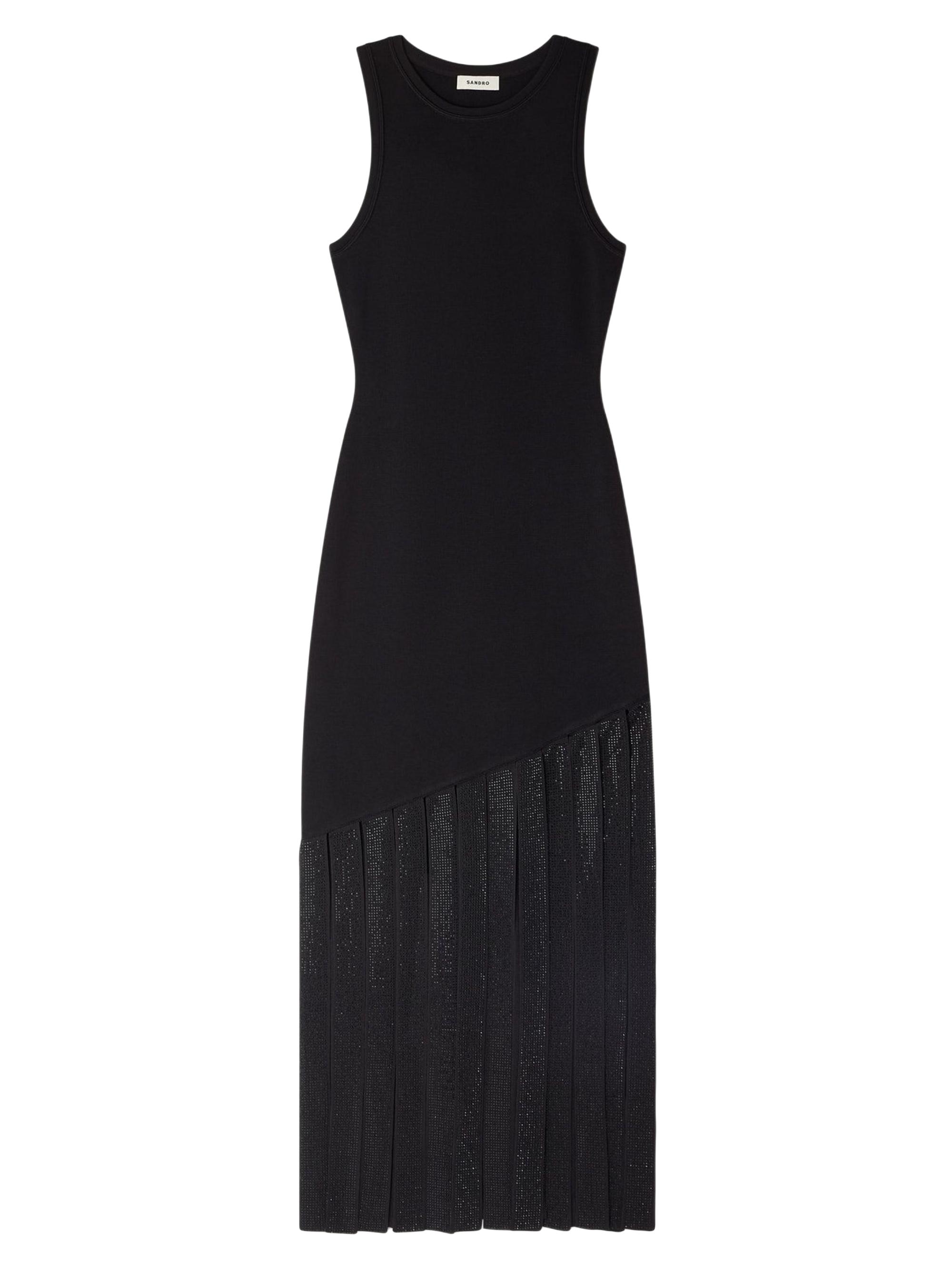 Sandro Women's Fringed Maxi Dress - Black