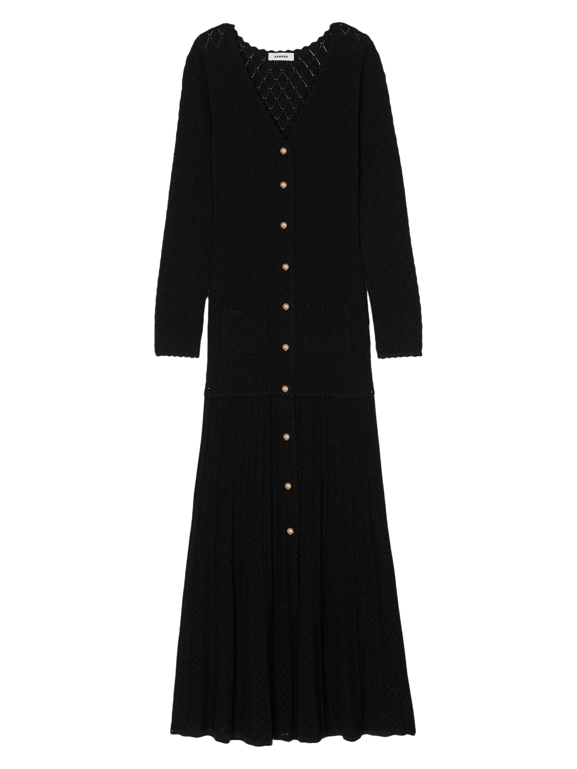 ア*ン様 sandro ワンピース 大人気】SANDRO プリント柄 ギャザーミディワンピース (sandro