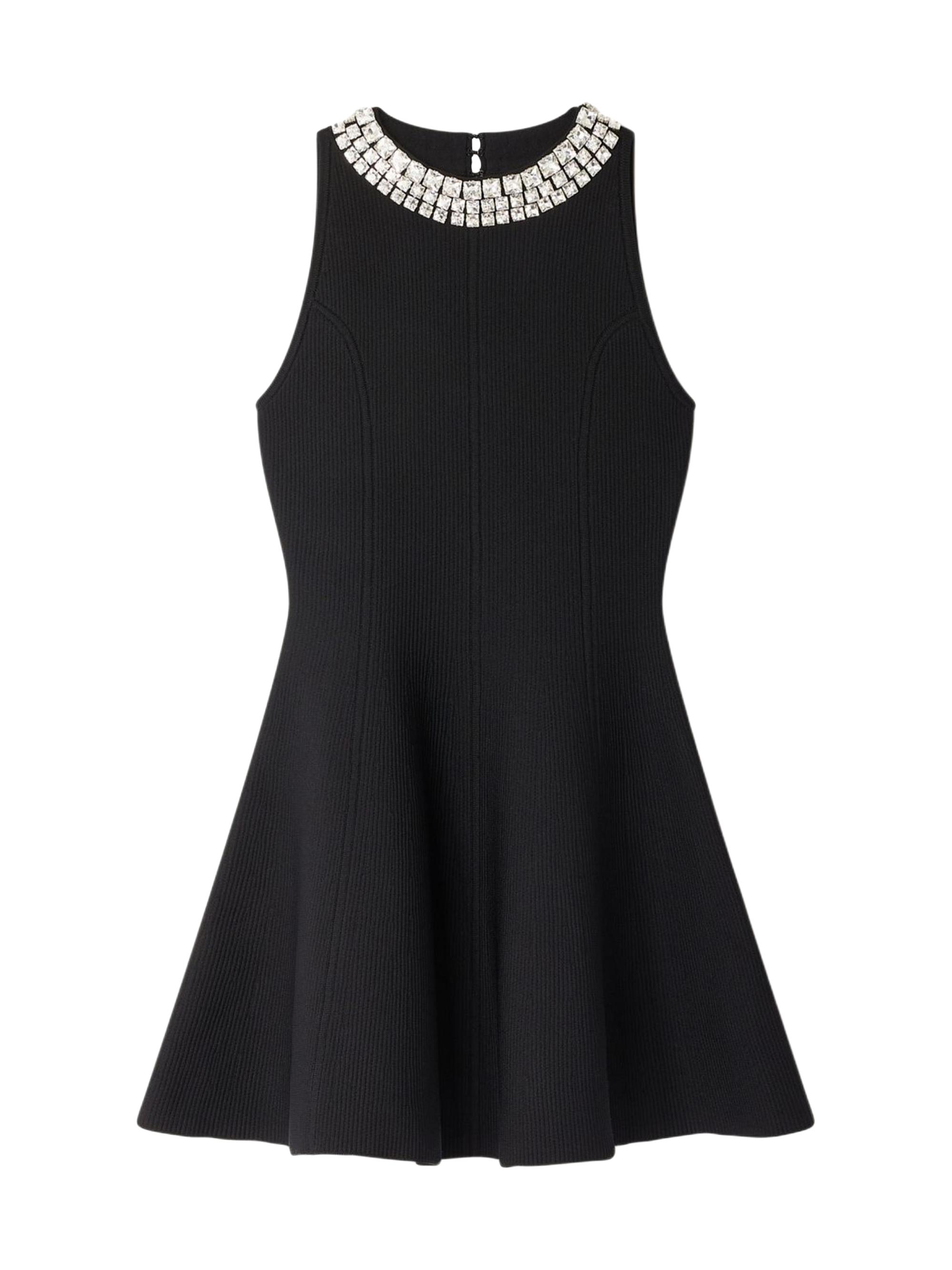 Sandro Women's Mini Dress with Pearl Collar - Black