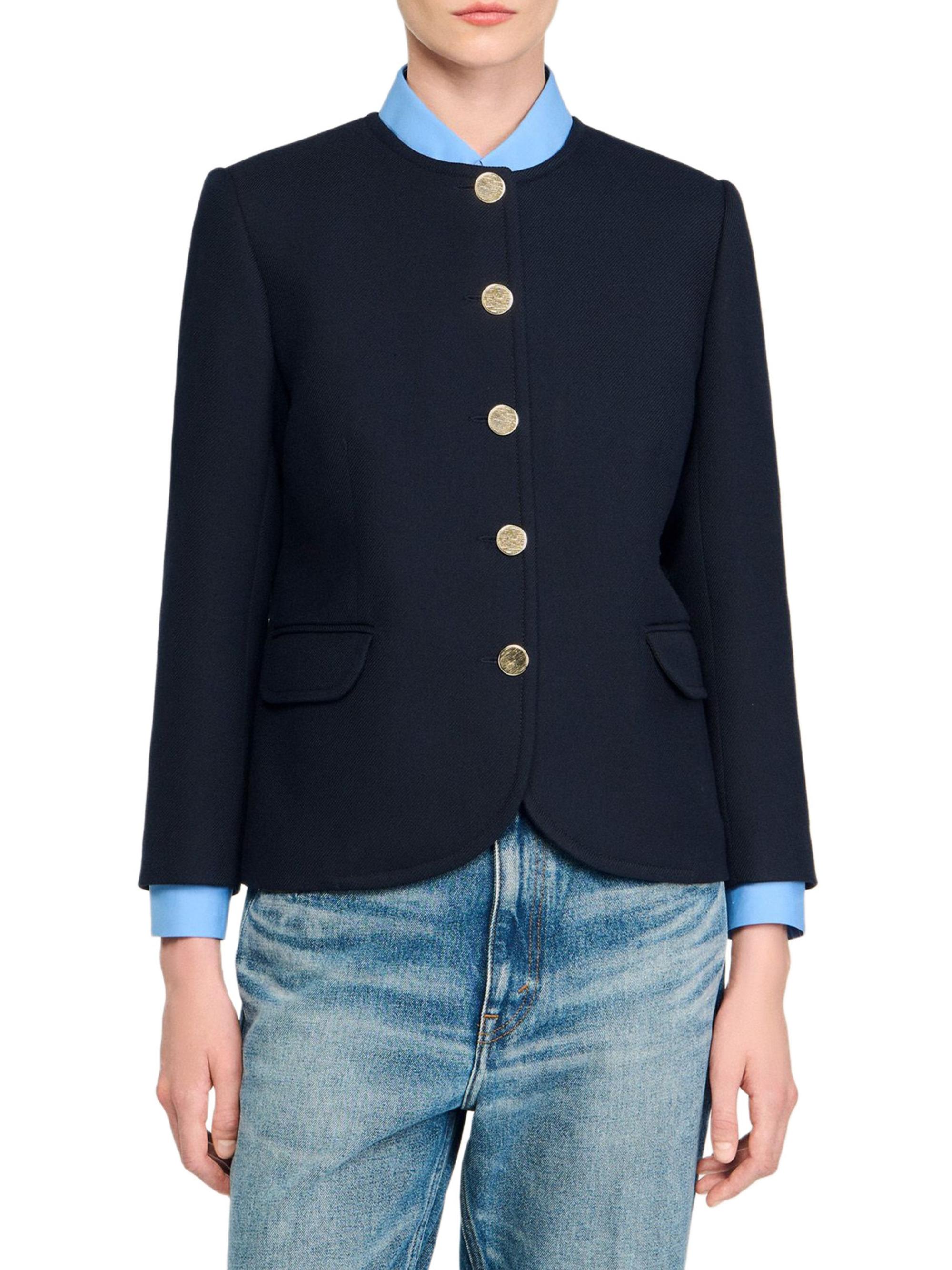 Sandro Round Collar Jacket | Saks Fifth Avenue