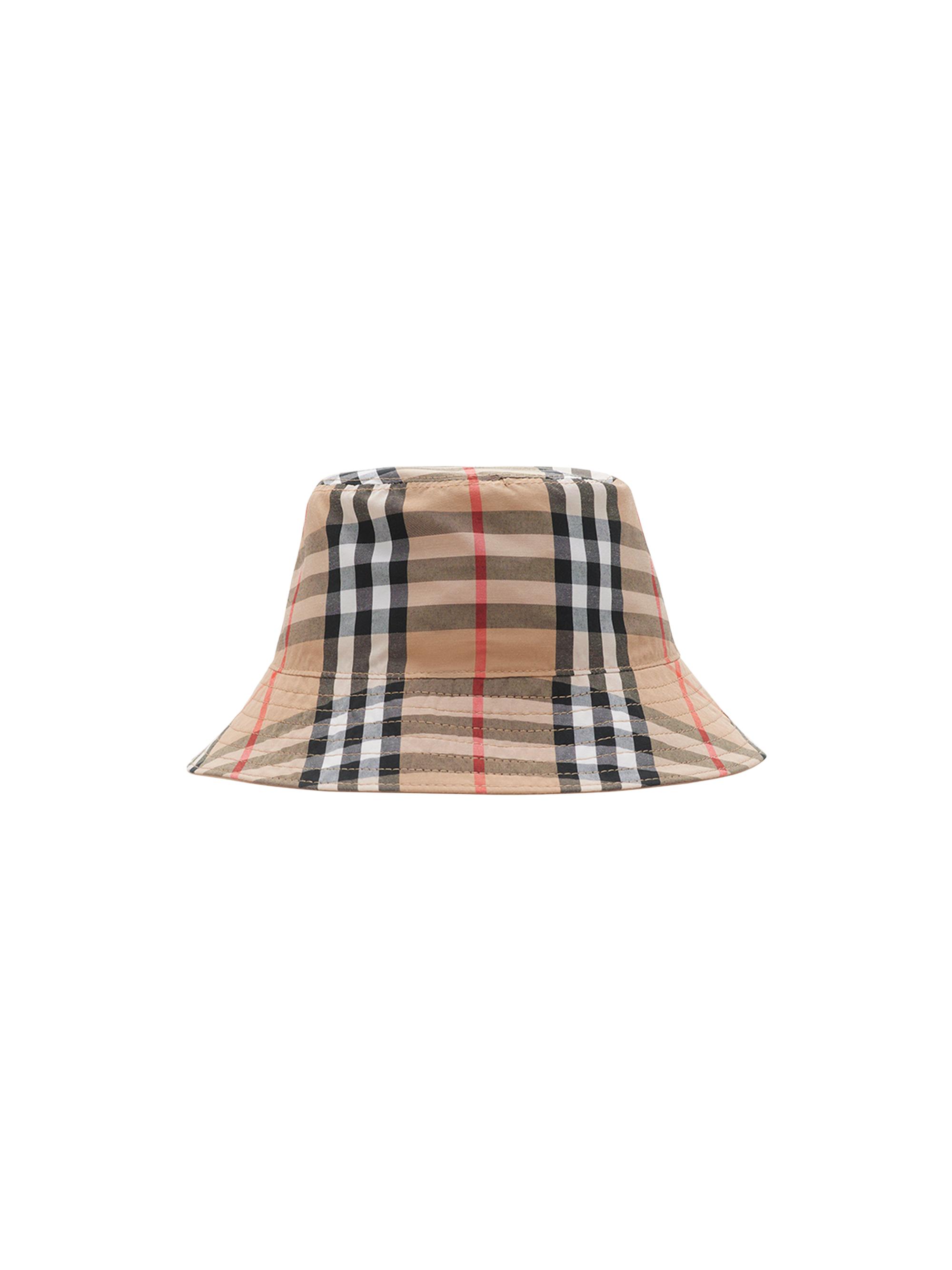 Burberry Kid's Check Bucket Hat - Beige