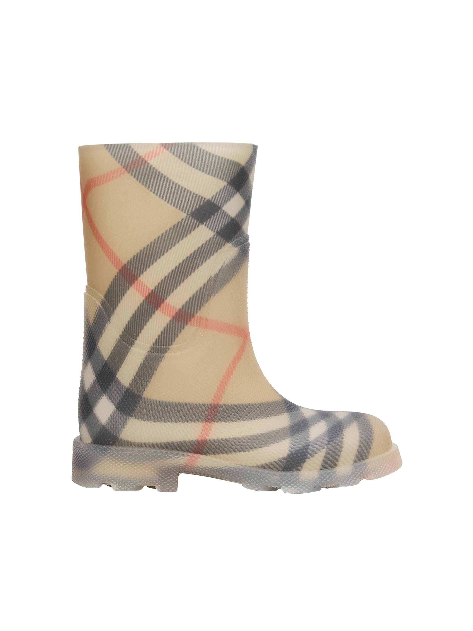 Burberry Little Kid's & Kid's Marsh Check Rain Boots - Beige 1 (Child)