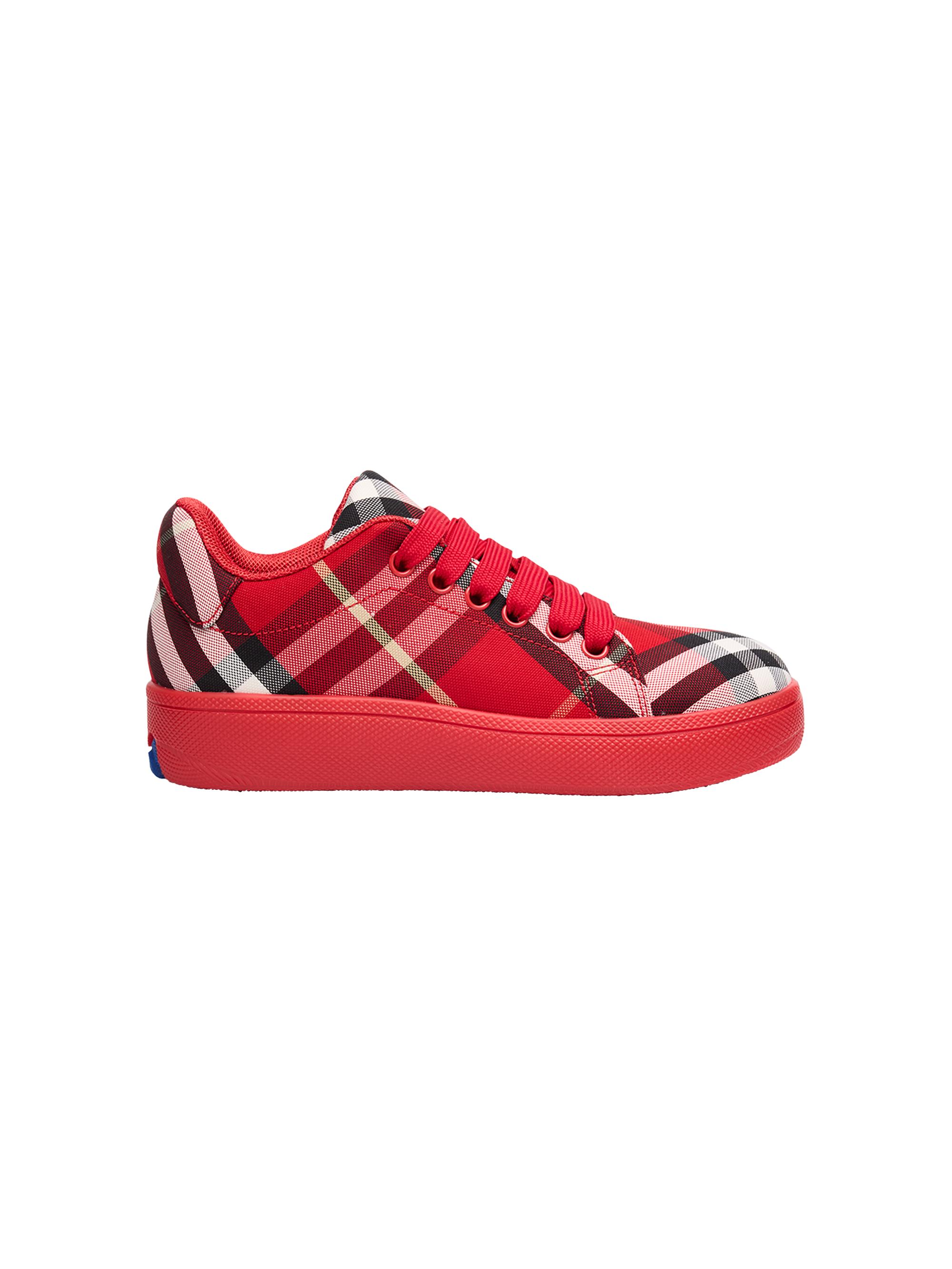 Burberry Little Boy's & Boy's Cambridge Canvas Check Sneakers - Red 13 (Child)