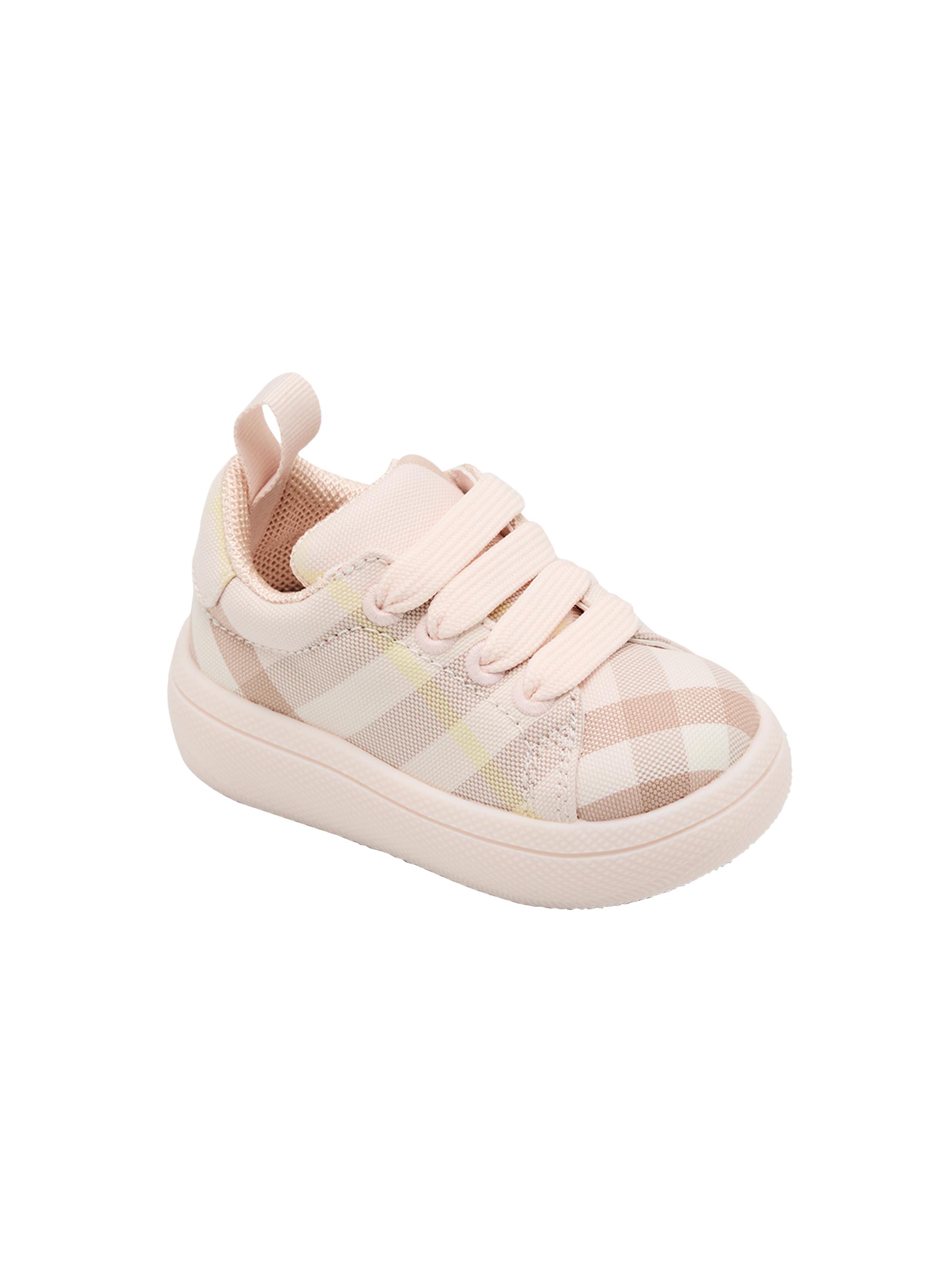 Burberry Baby Girl's Cambridge Canvas Check Sneakers - Pink 5.5 (Baby)