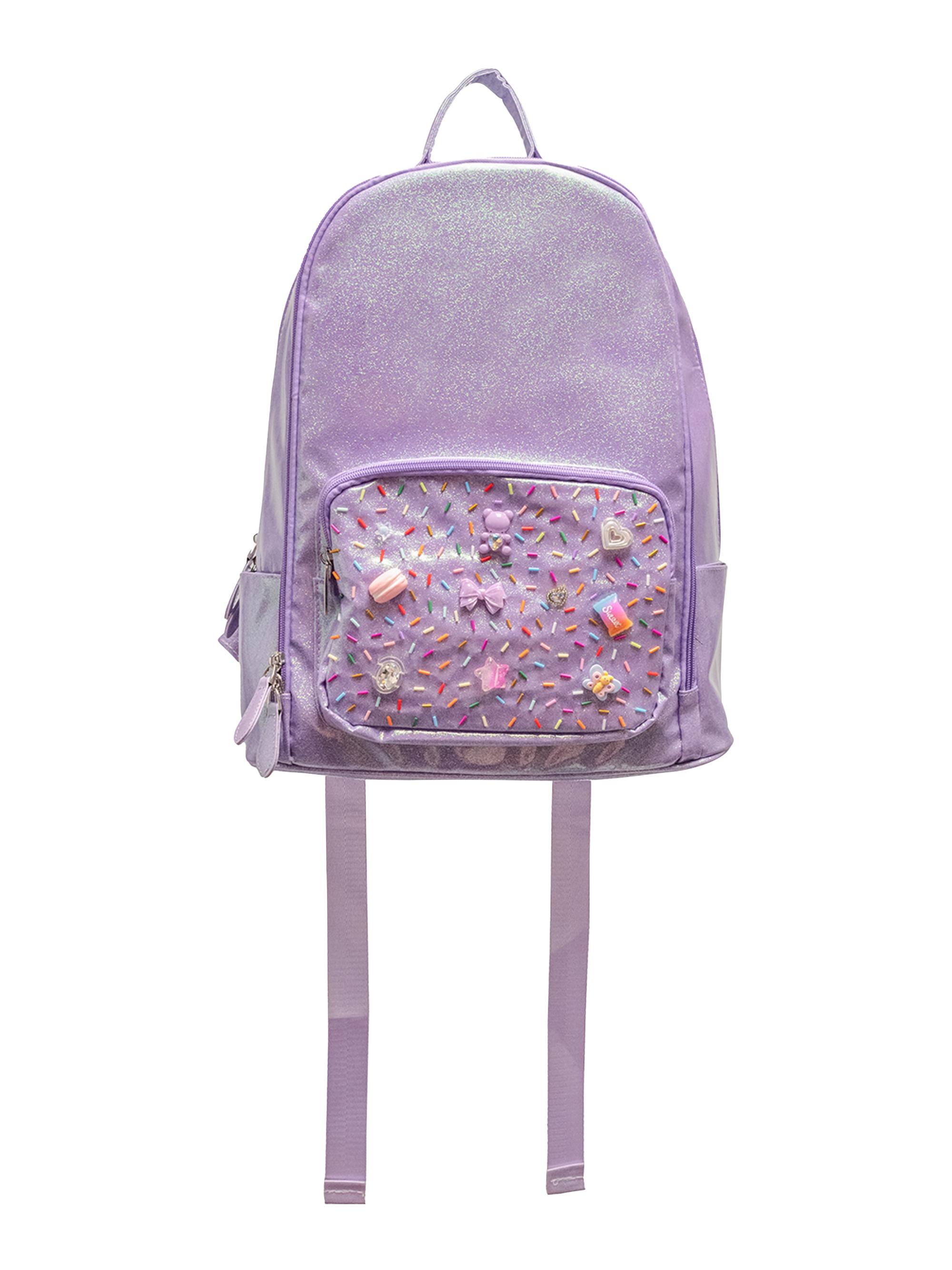 Bari Lynn Girl's Confetti Sprinkles Mini Backpack - Purple