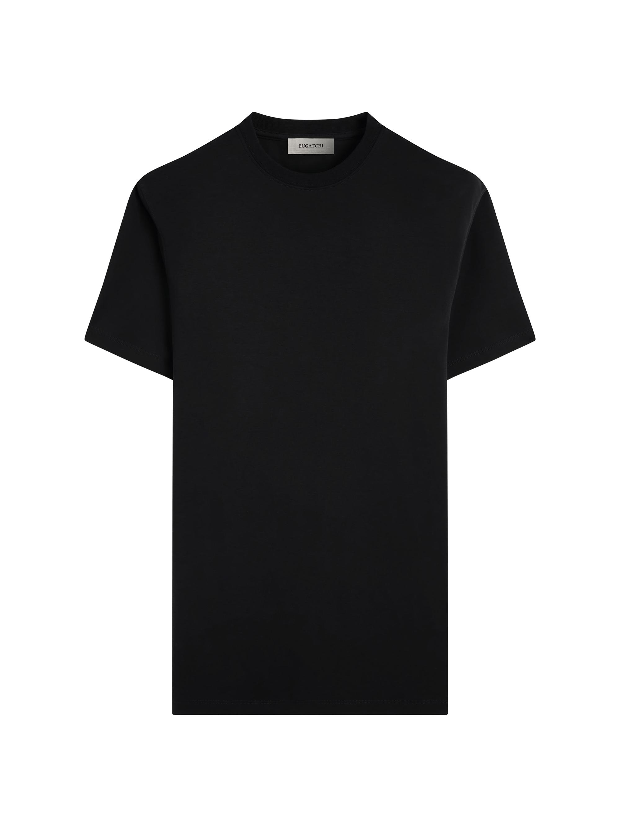 Bugatchi Men's Hank Crewneck Pima Cotton T-Shirt - Black | Thumbnail 6