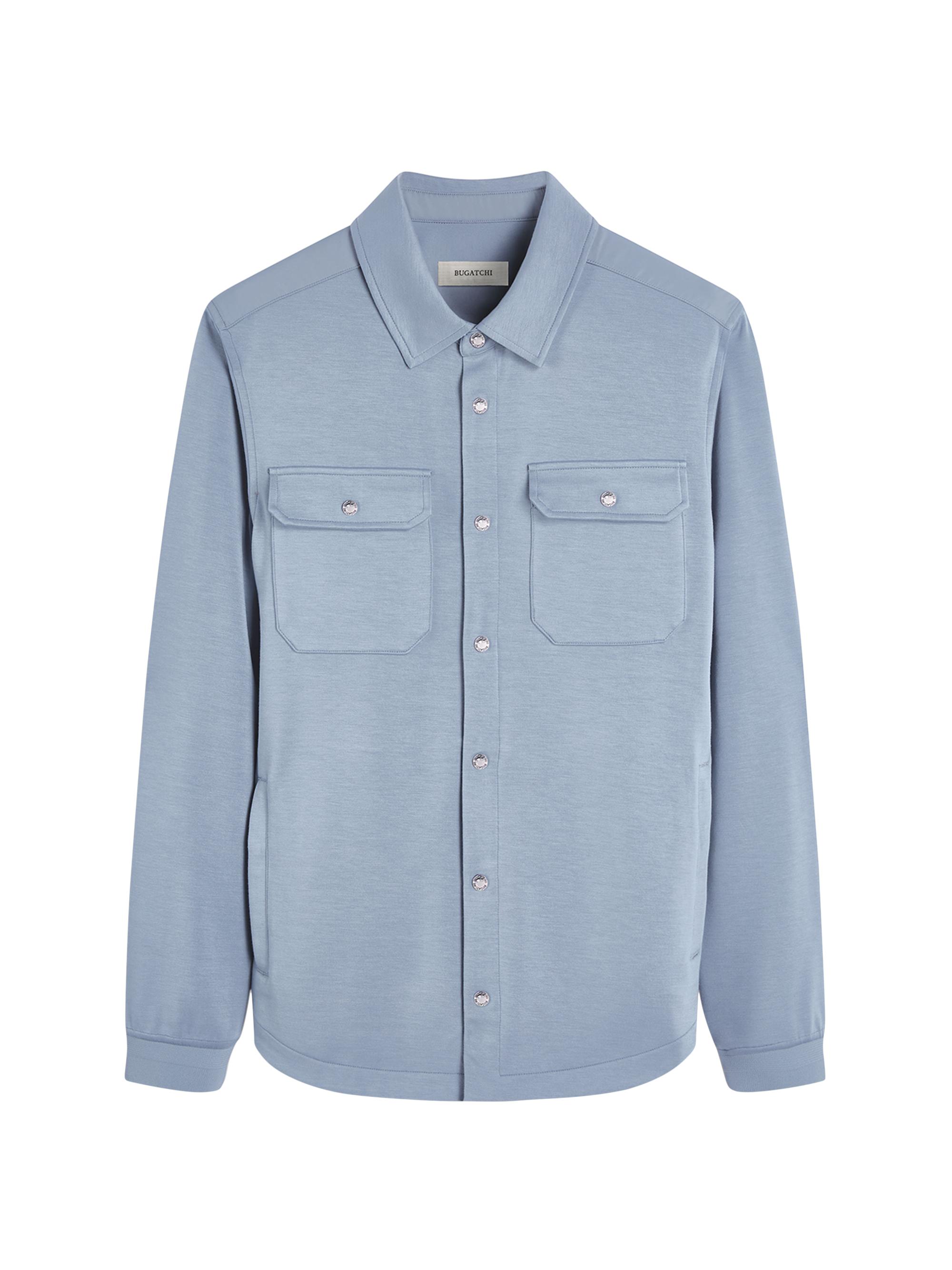 Bugatchi Men's Soft Knit Shirt Jacket - Grey