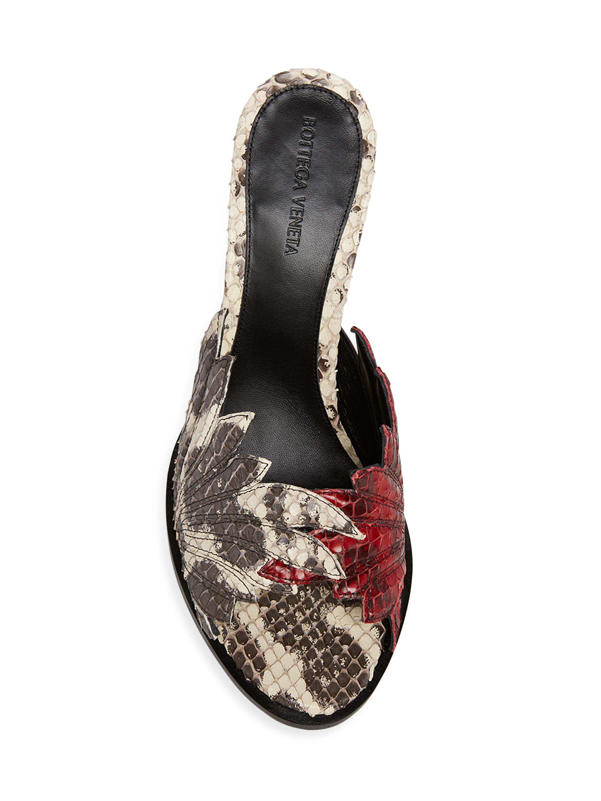 Bottega Veneta Cha-Cha 100MM Anaconda Mules | Saks Fifth Avenue