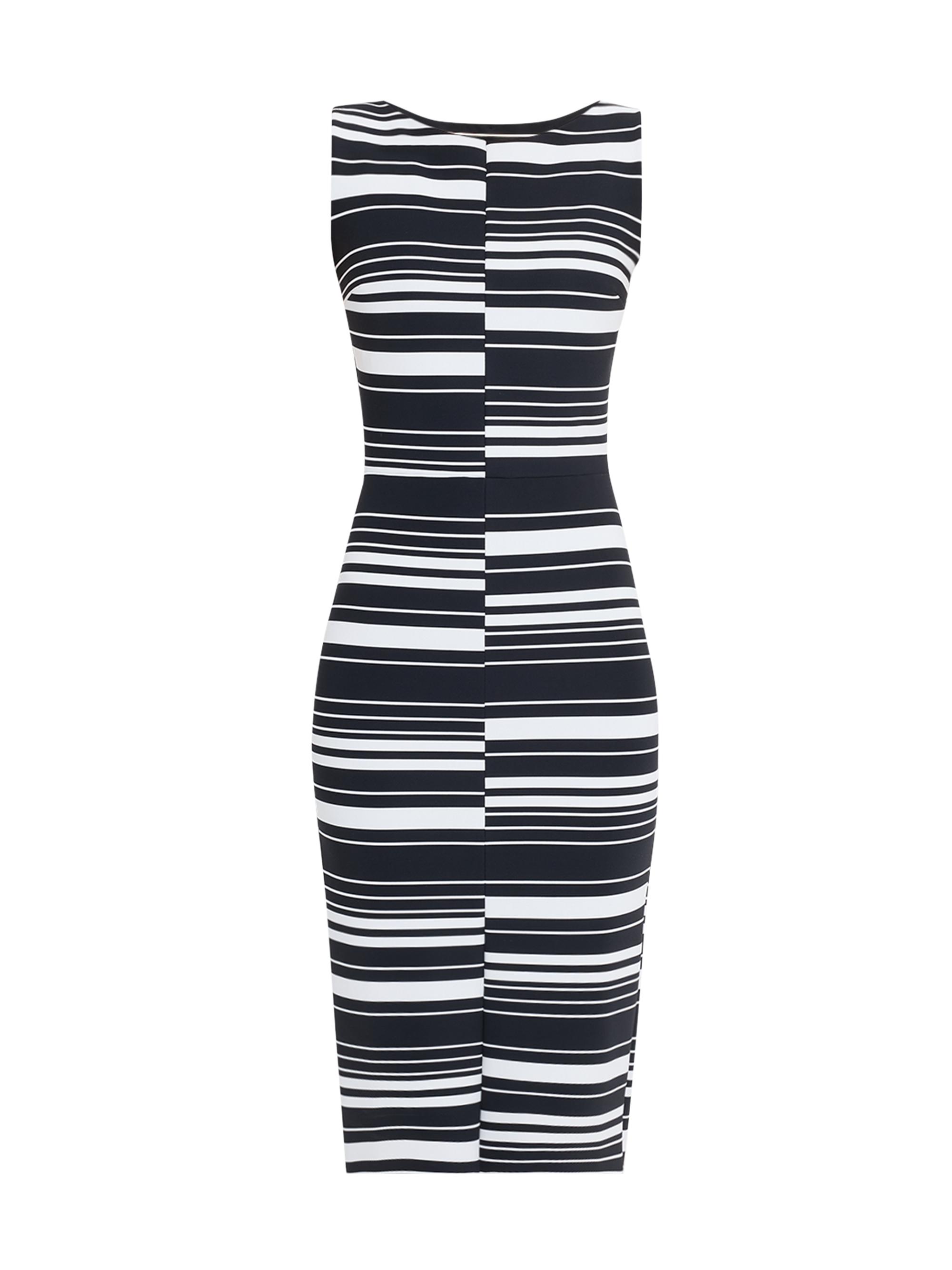 Chiara Boni La Petite Robe Women's Striped Bodycon Midi-Dress - Black White