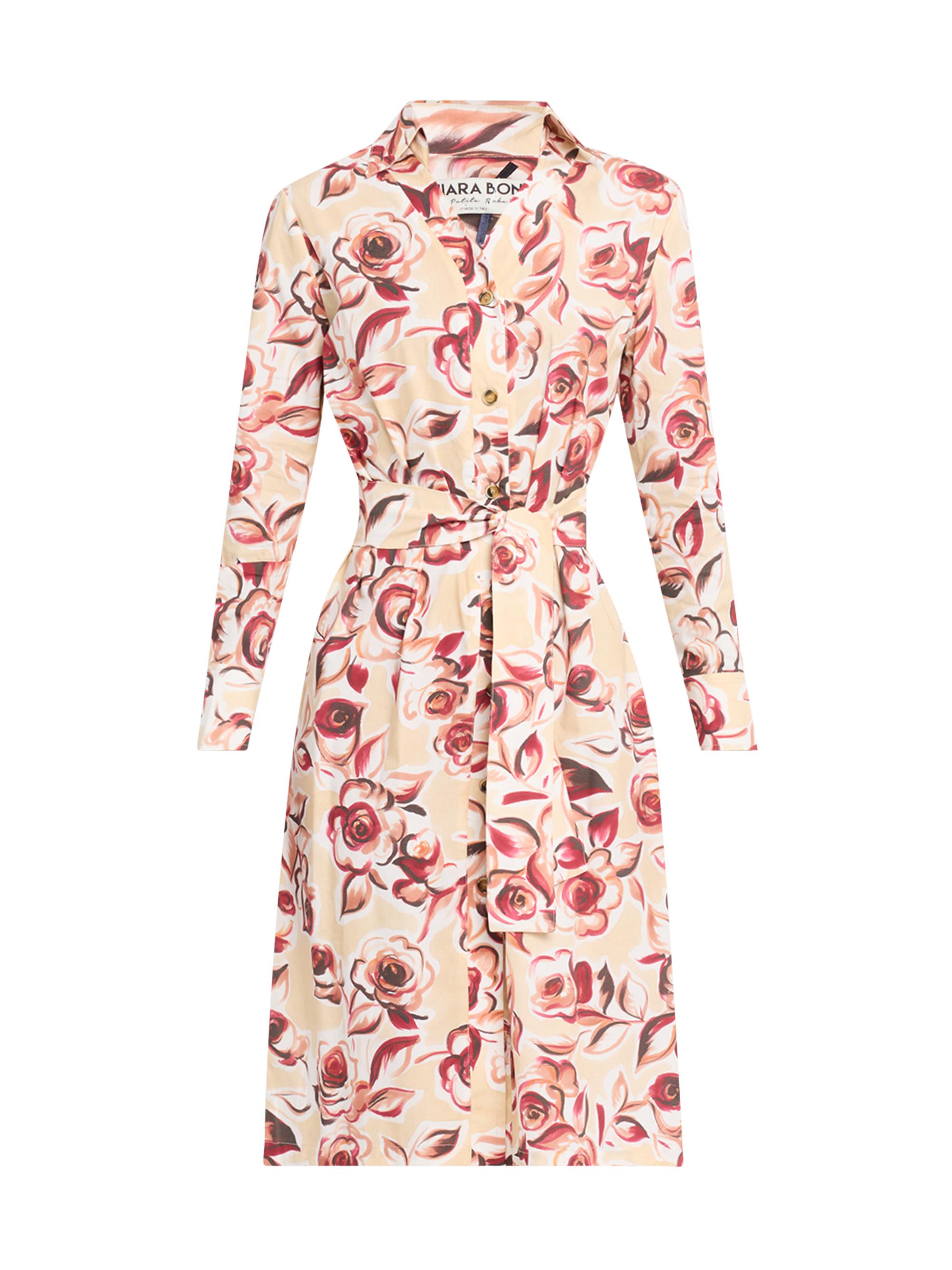 Chiara Boni La Petite Robe Women's Belted Rose Midi-Shirtdress - Multi Pattern