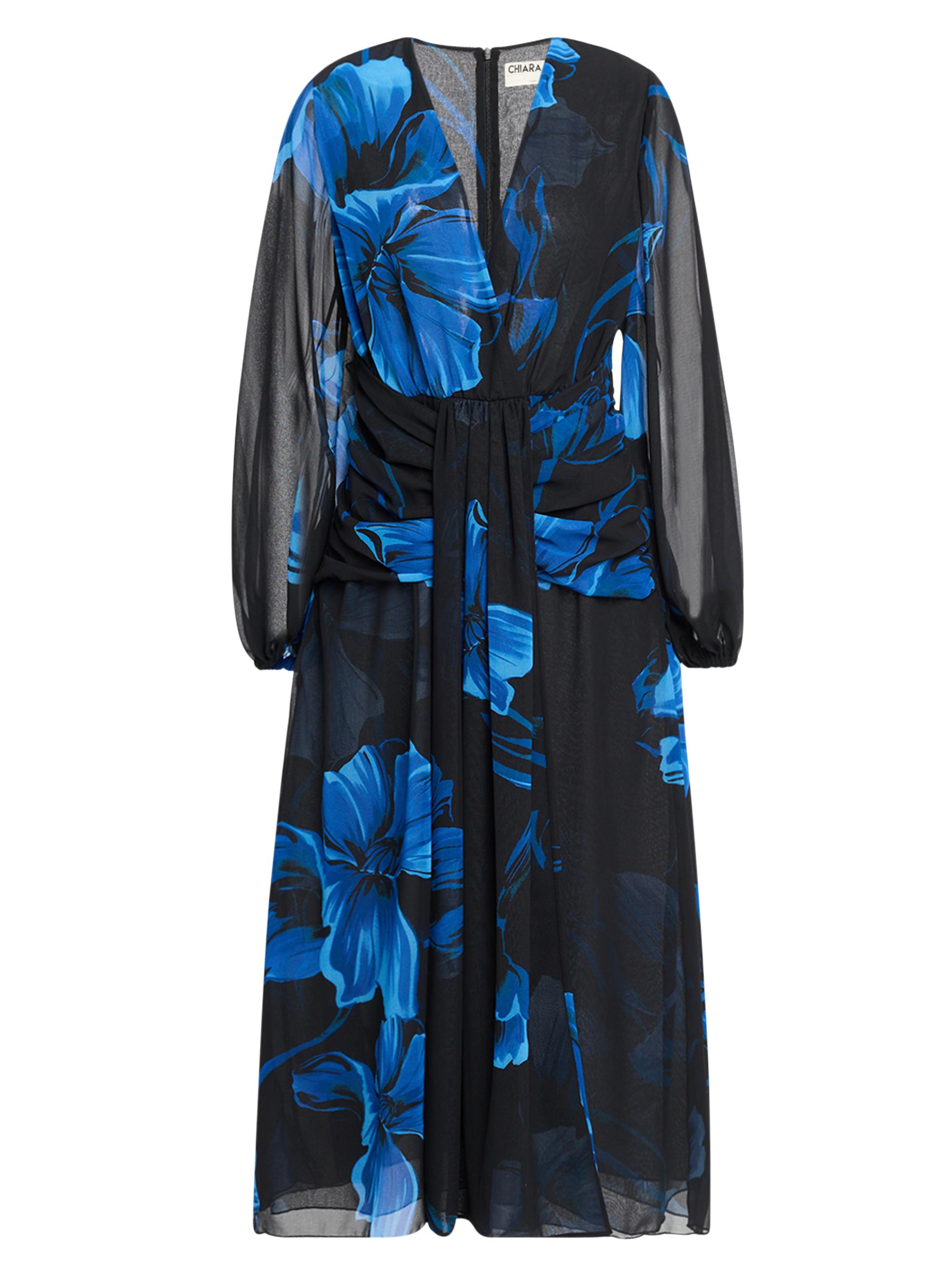 Chiara Boni La Petite Robe Women's Floral Georgette Midi-Dress - Blue Pattern