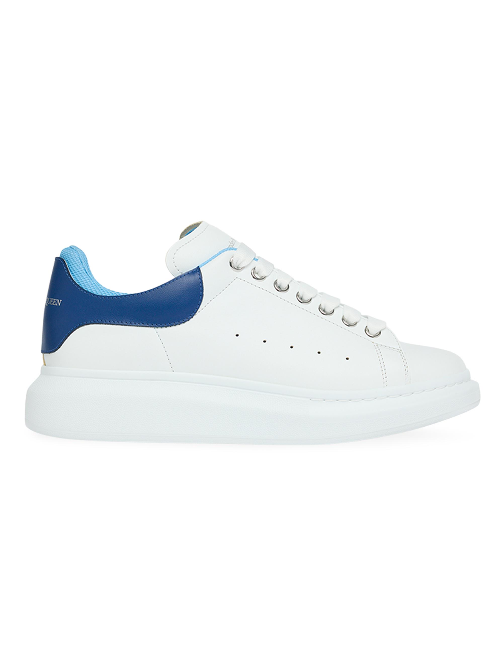 McQueen Oversized Leather Low-Top Sneakers | Saks Fifth Avenue