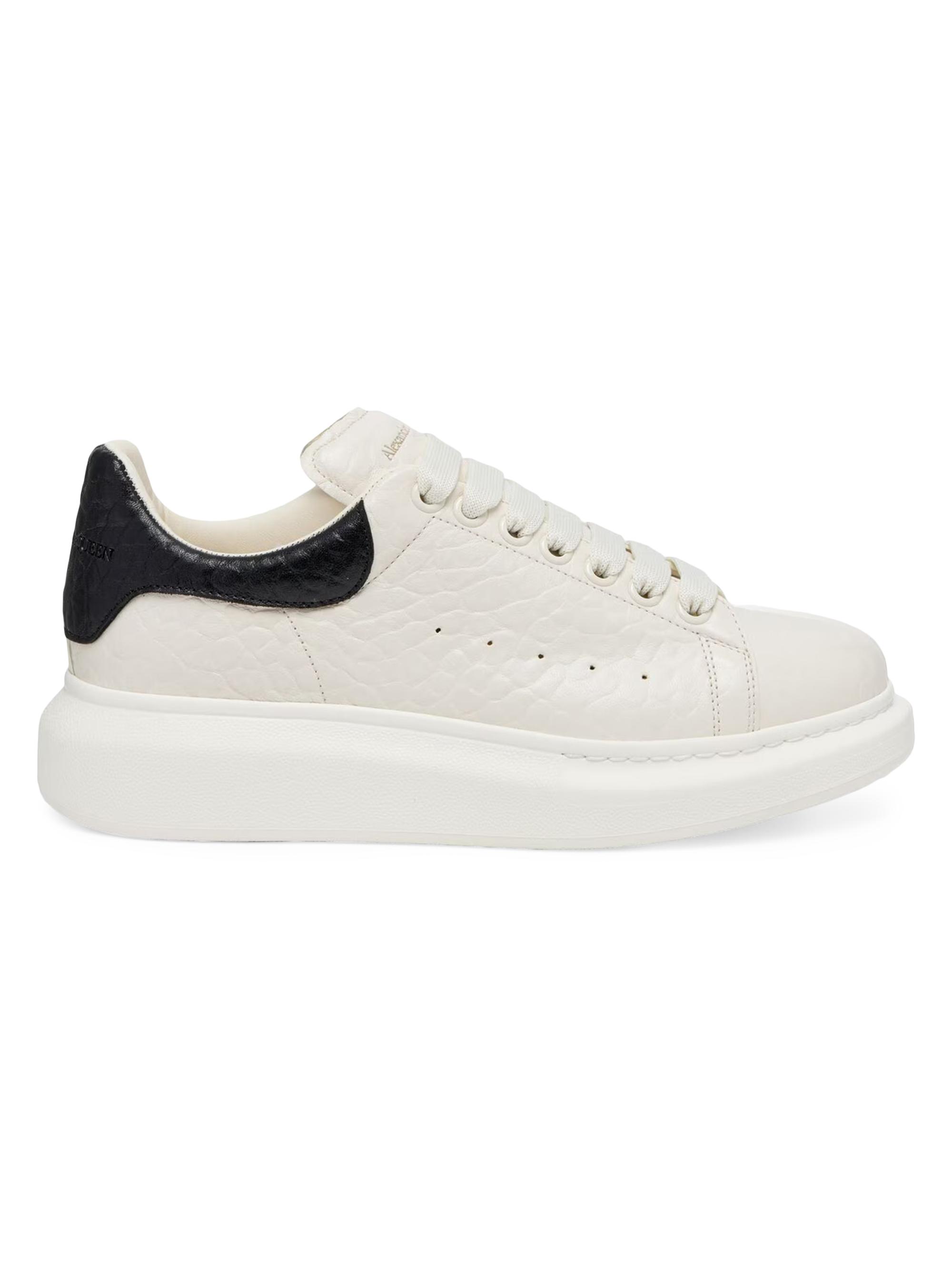 McQueen Oversized Leather Low-Top Sneakers | Saks Fifth Avenue