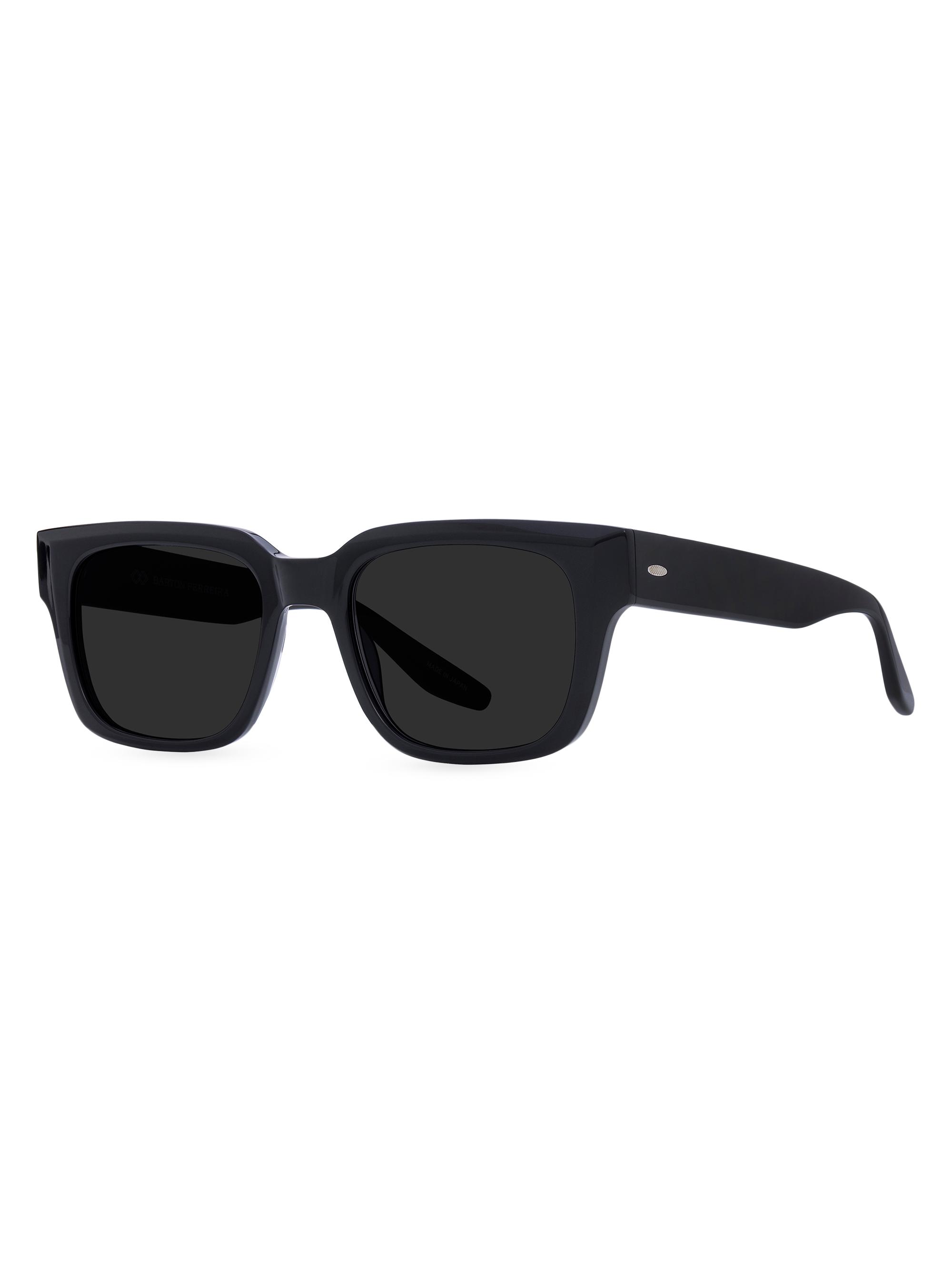 Barton Perreira Men's Zander 52MM Rectangular Sunglasses - Black