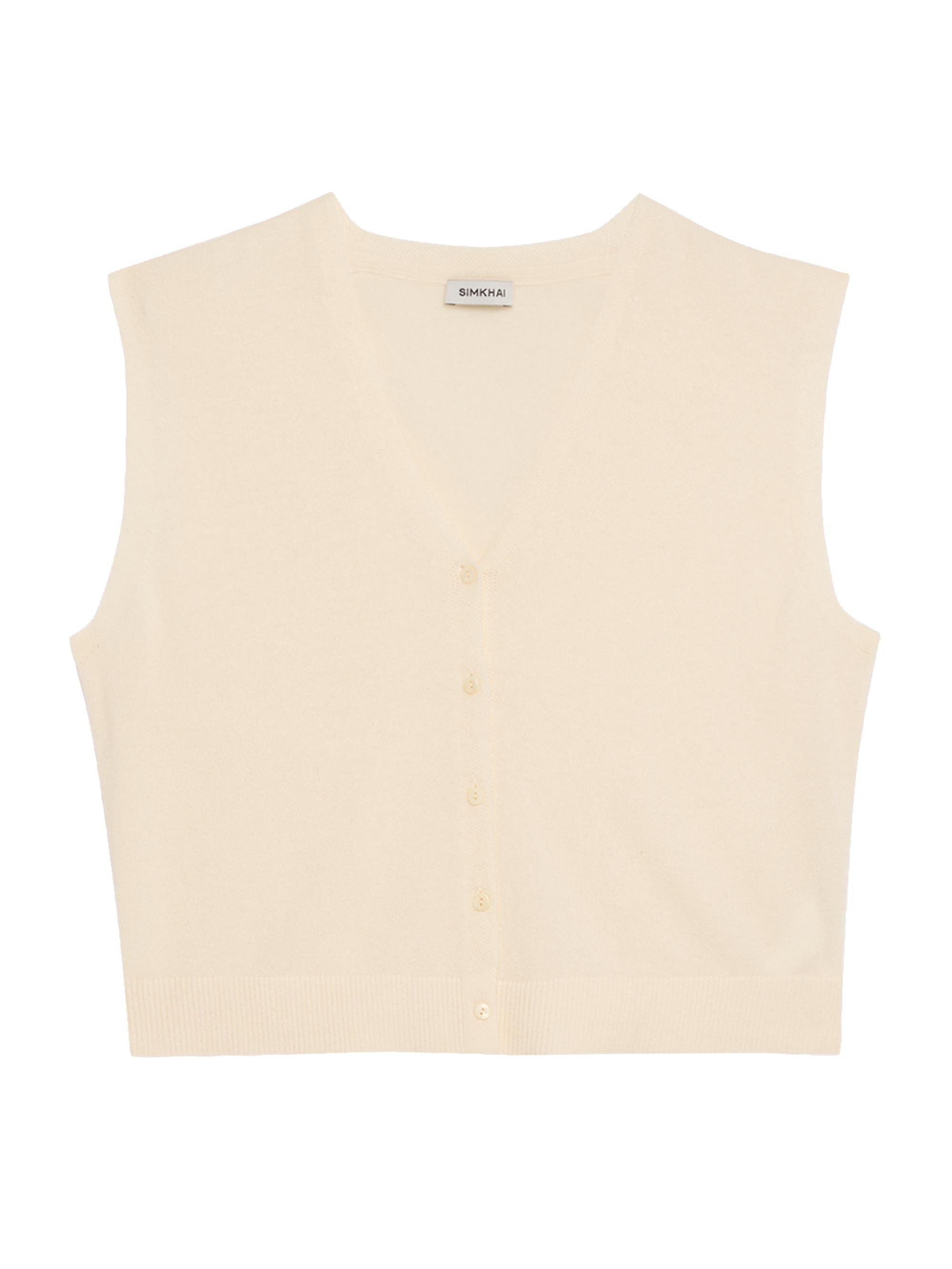 SIMKHAI Women's Rozzi Cashmere V-Neck Vest -