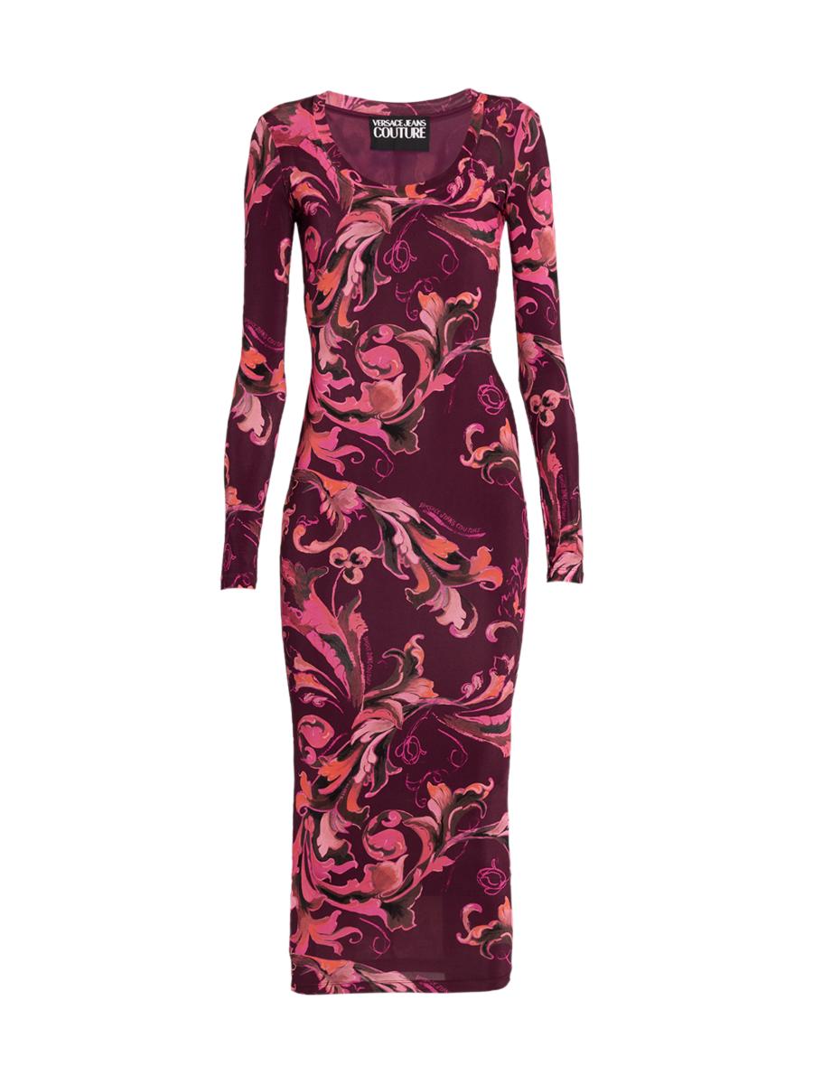 Versace Jeans Couture Porcelain Barocco Midi-Dress | Saks Fifth Avenue
