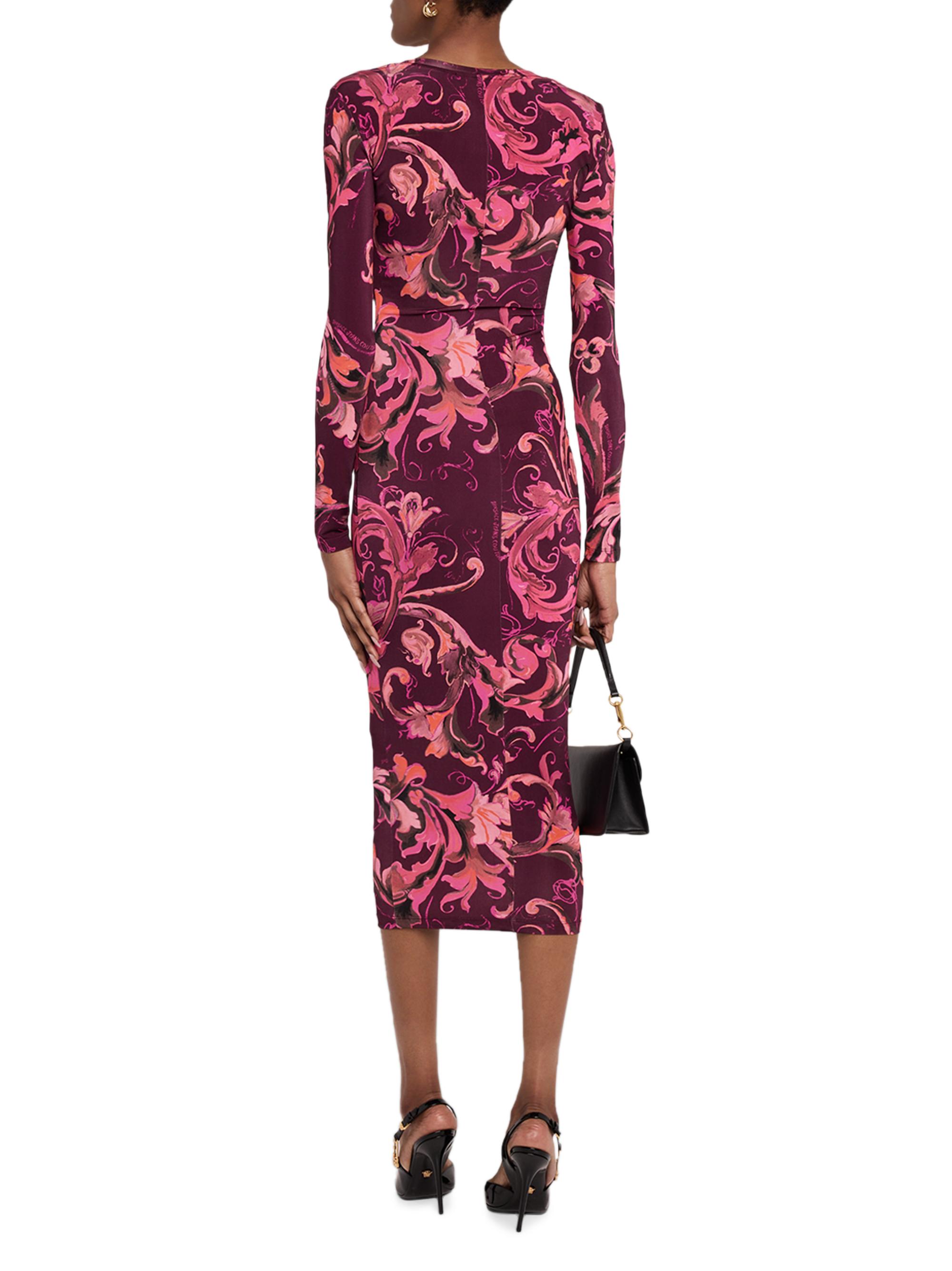 Versace Jeans Couture Porcelain Barocco Midi-Dress | Saks Fifth Avenue