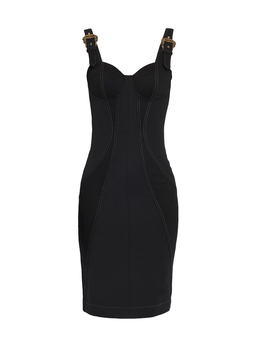 超レアVERSACE JEANS COUTURE 2000s プリーツミニドレス Versace Jeans Couture Denim Buckle-Strap Knee-Length Dress | Saks