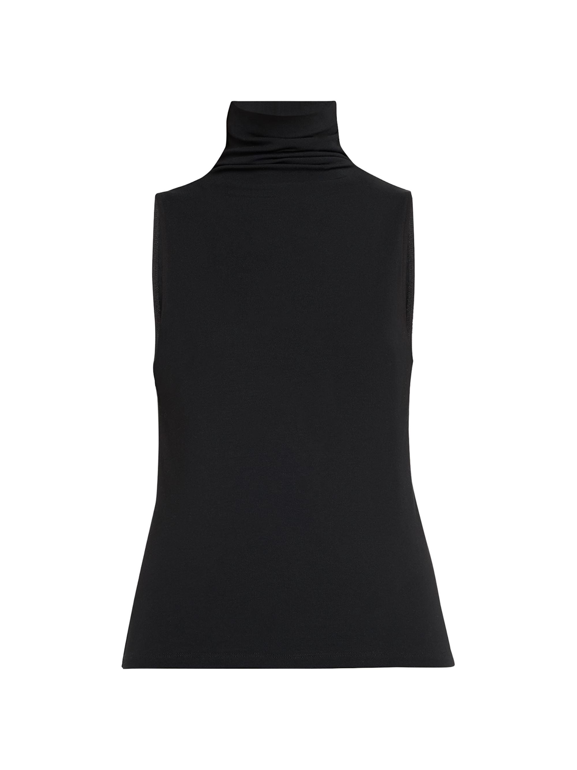 Vince Women's Sleeveless Turtleneck Top - Black