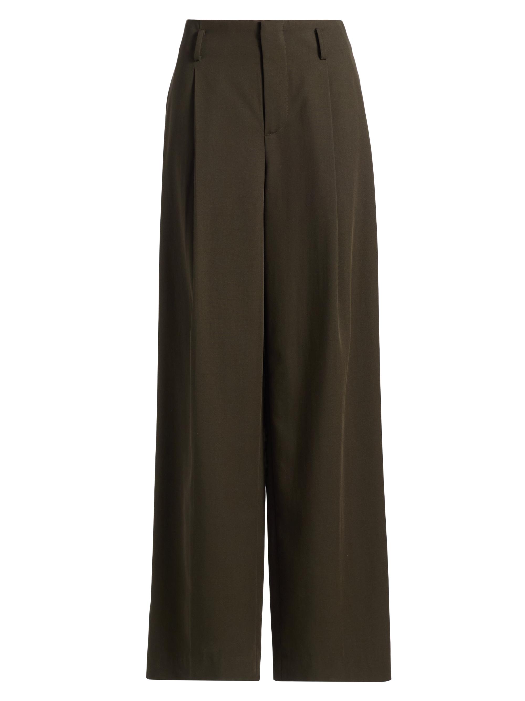 Vince Women's Pleated High-Rise Trousers - Verde
