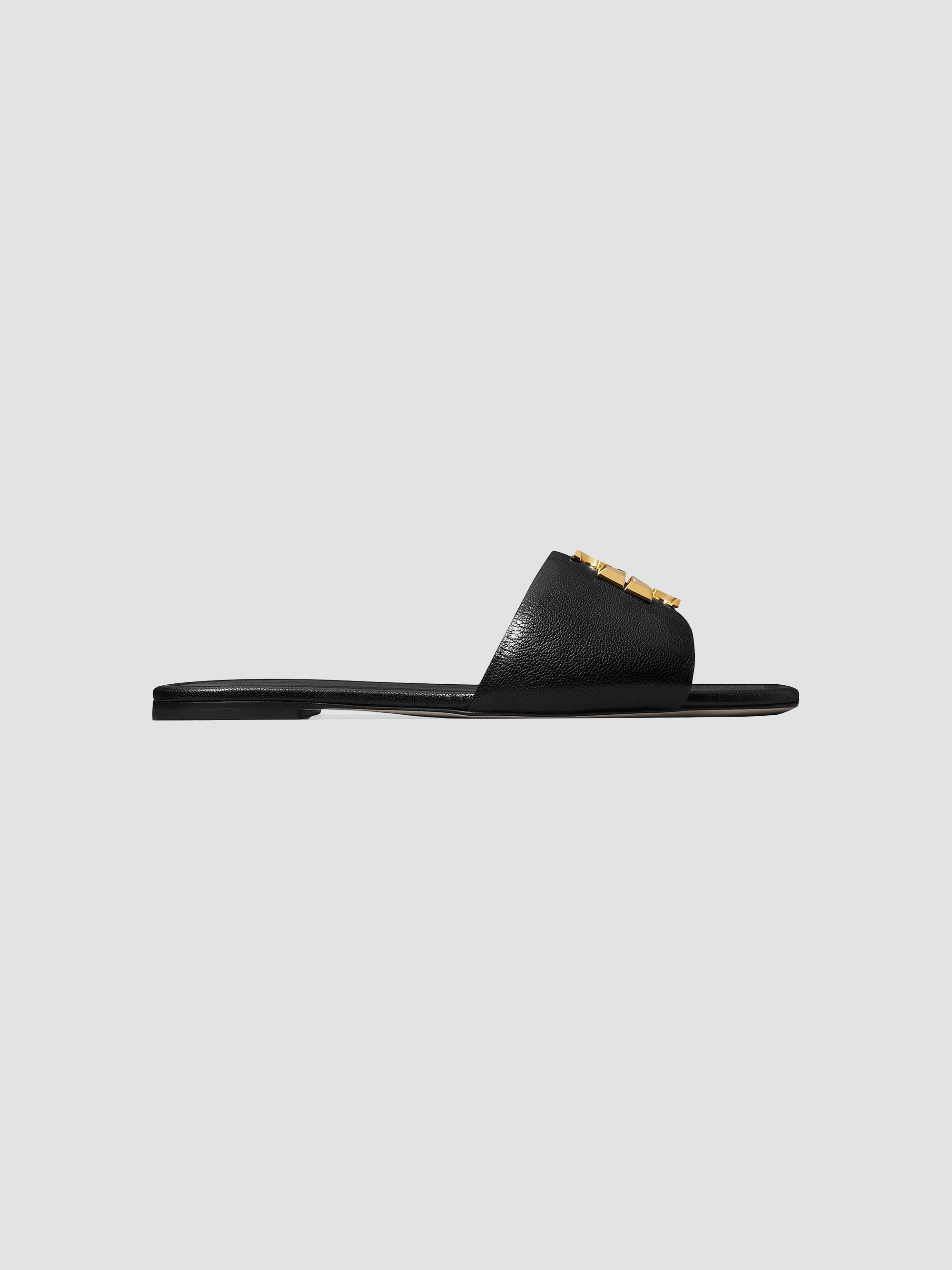 Tory Burch Women's Eleanor Leather Slip-On Sandals - Perfect Black