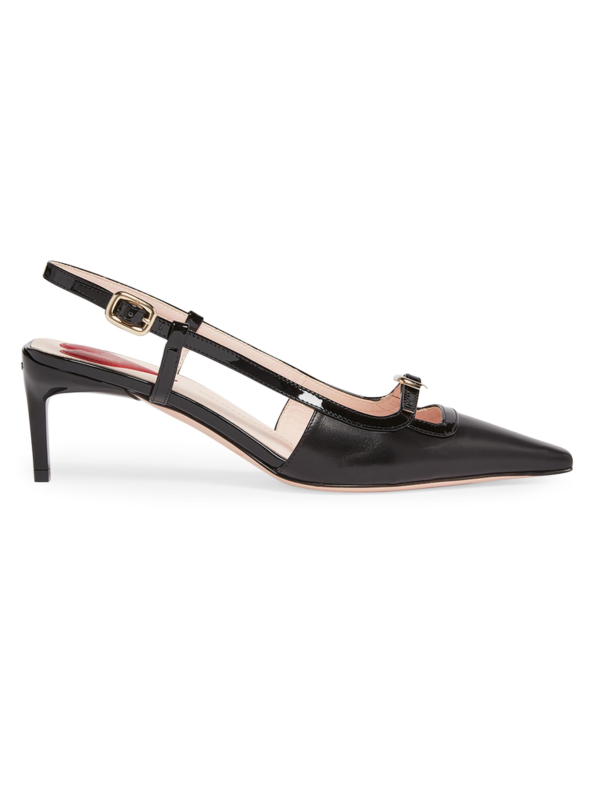 Roger Vivier Women's 50MM Leather Slingback Pumps - Black