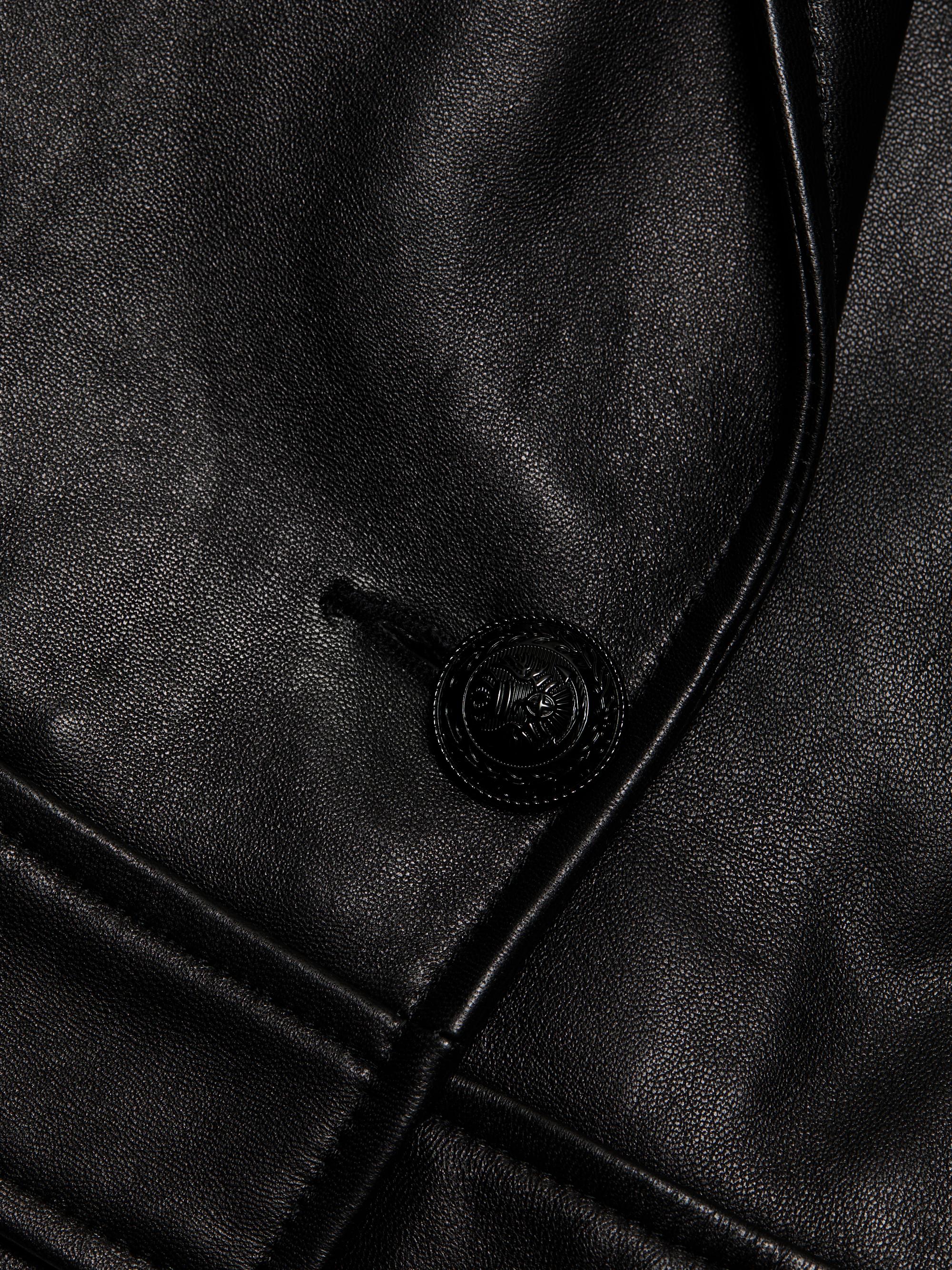 L'AGENCE Xoey Cropped Leather Trench Jacket | Saks Fifth Avenue