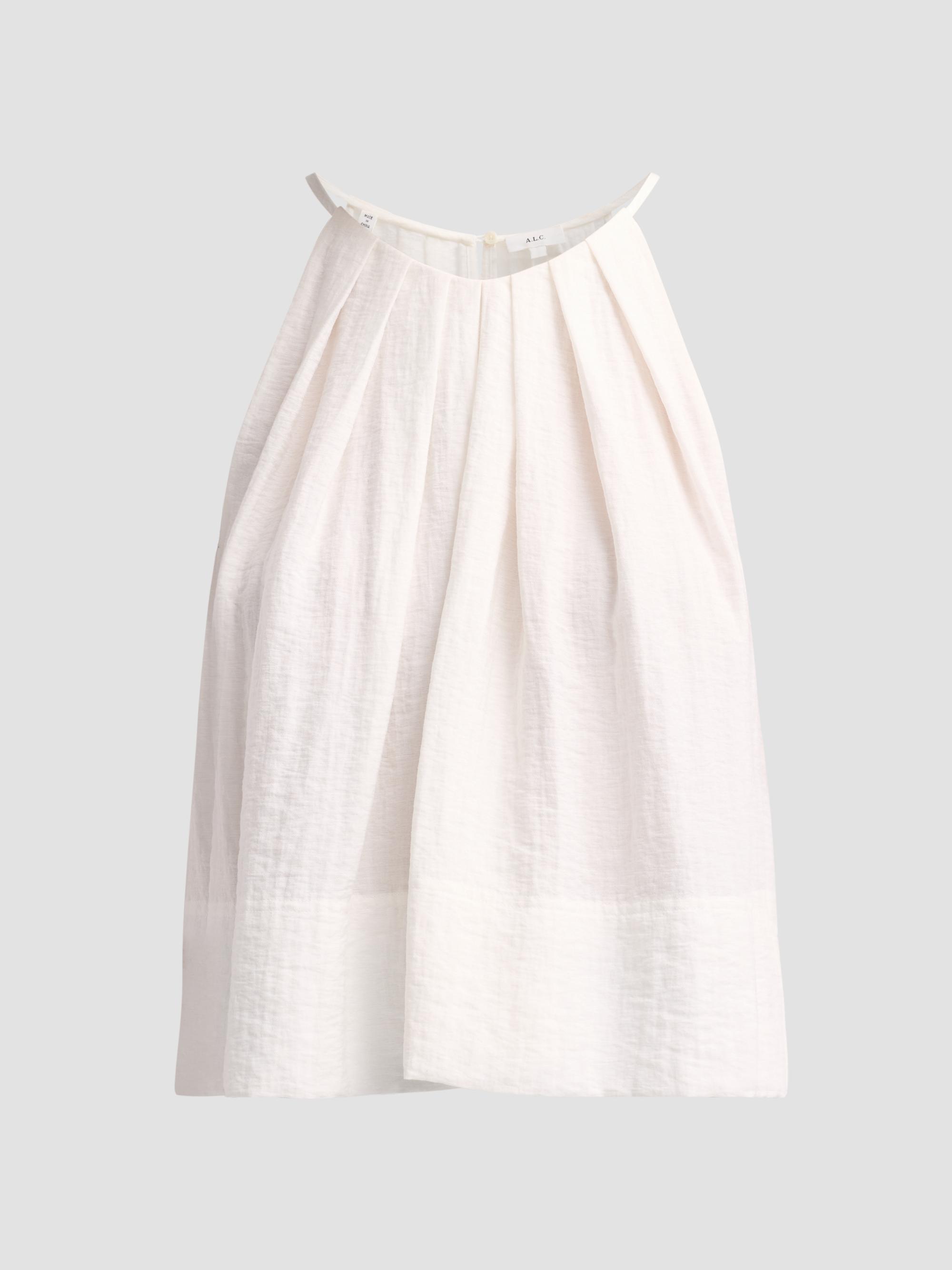 A.L.C. Women's Caroline Pleated Halter Top - White