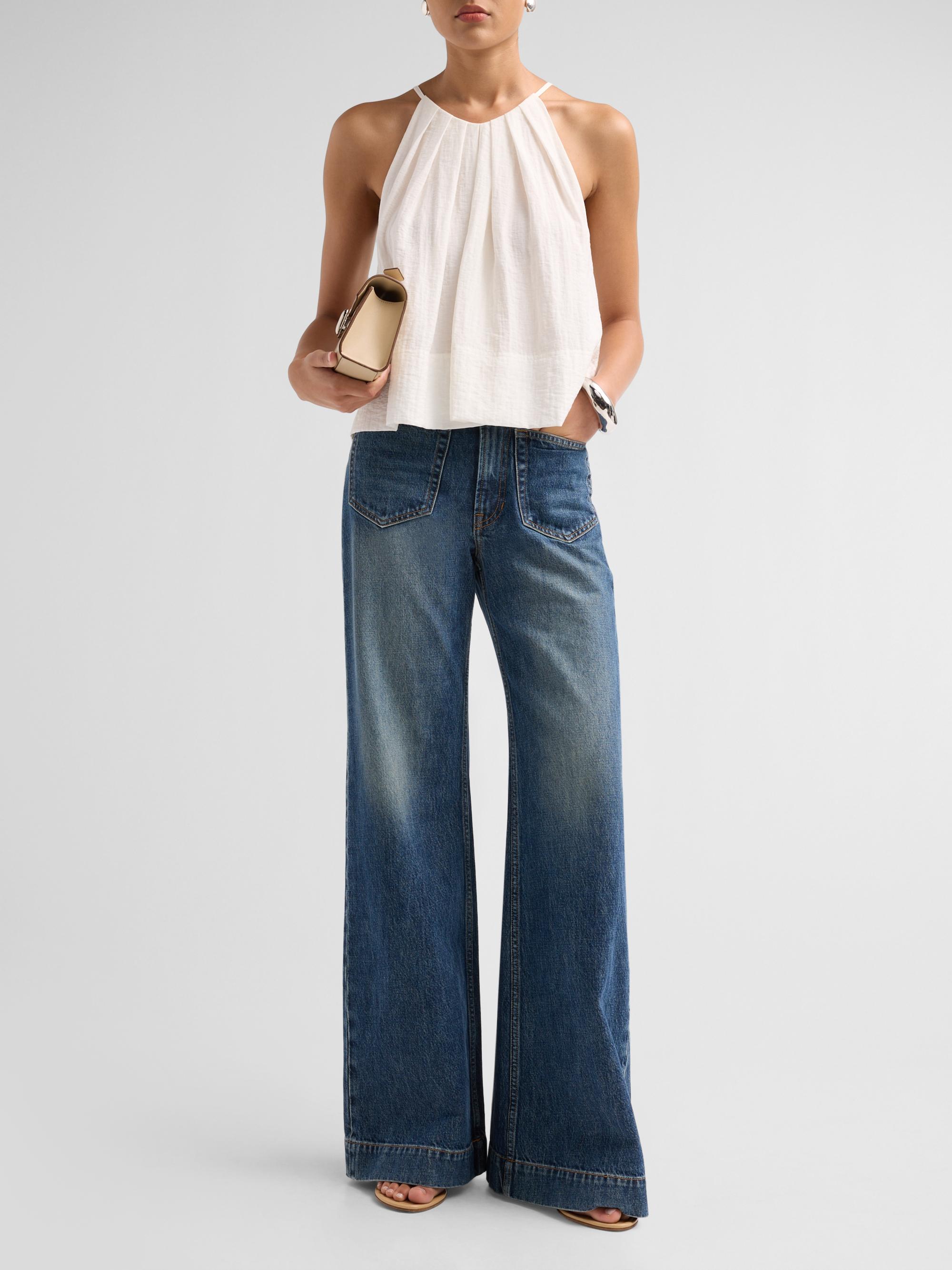 A.L.C. Women's Caroline Pleated Halter Top - White | Thumbnail 2