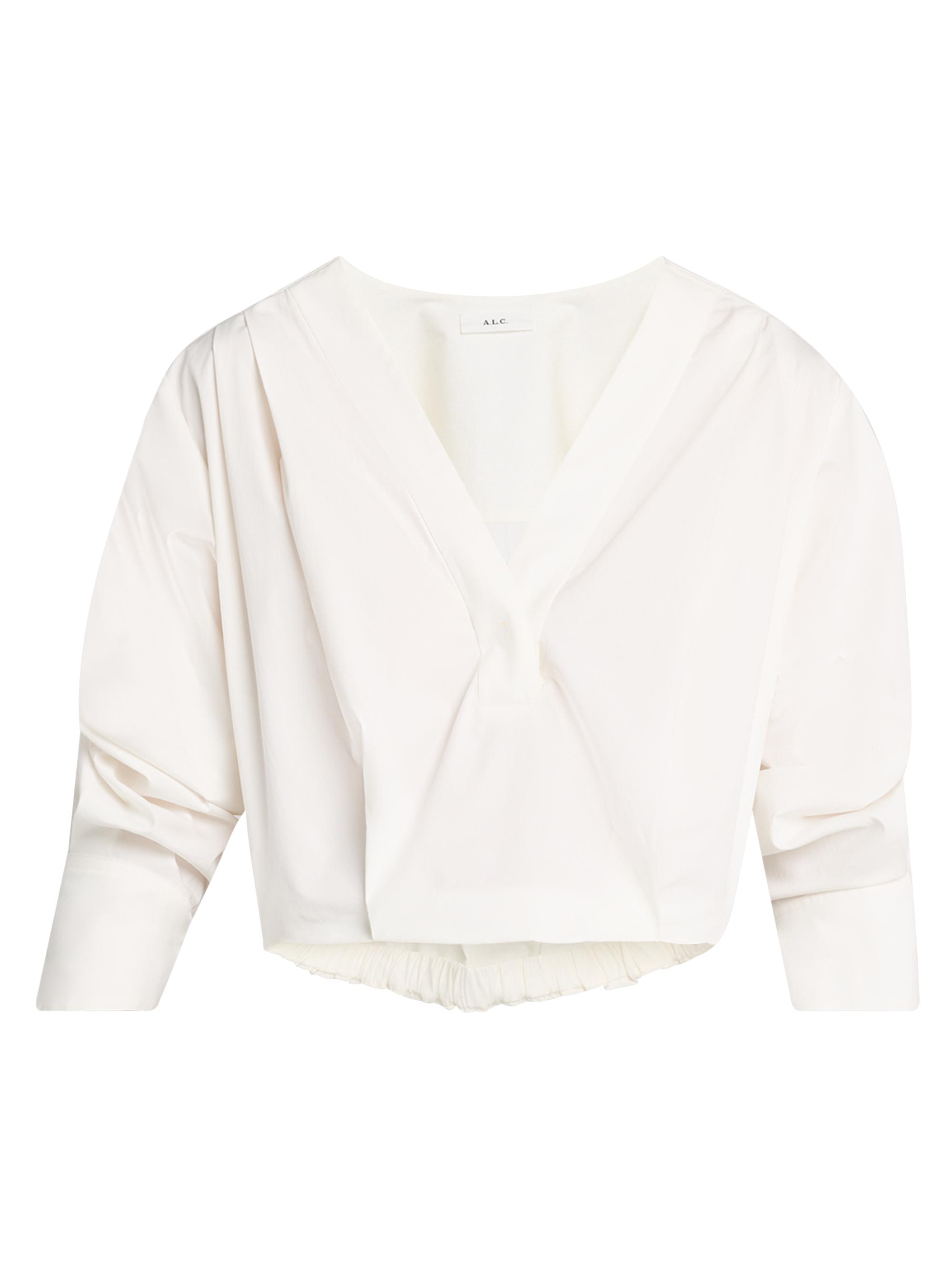 A.L.C. Women's Jordan Stretch Poplin Crop Top - White