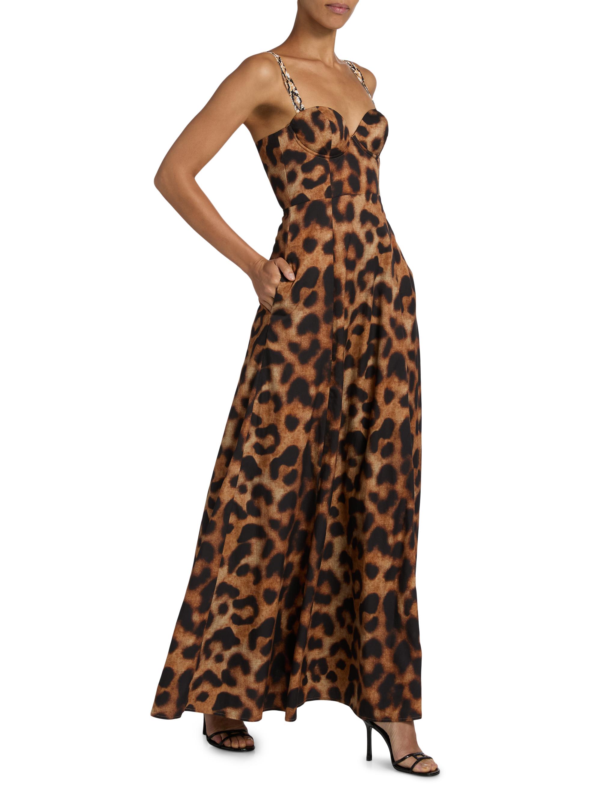 xscape evening dress Red Taylor Swift Leopard Print Dress Satin Prom Celebrity Red Carpet D –  Hoprom main image 0