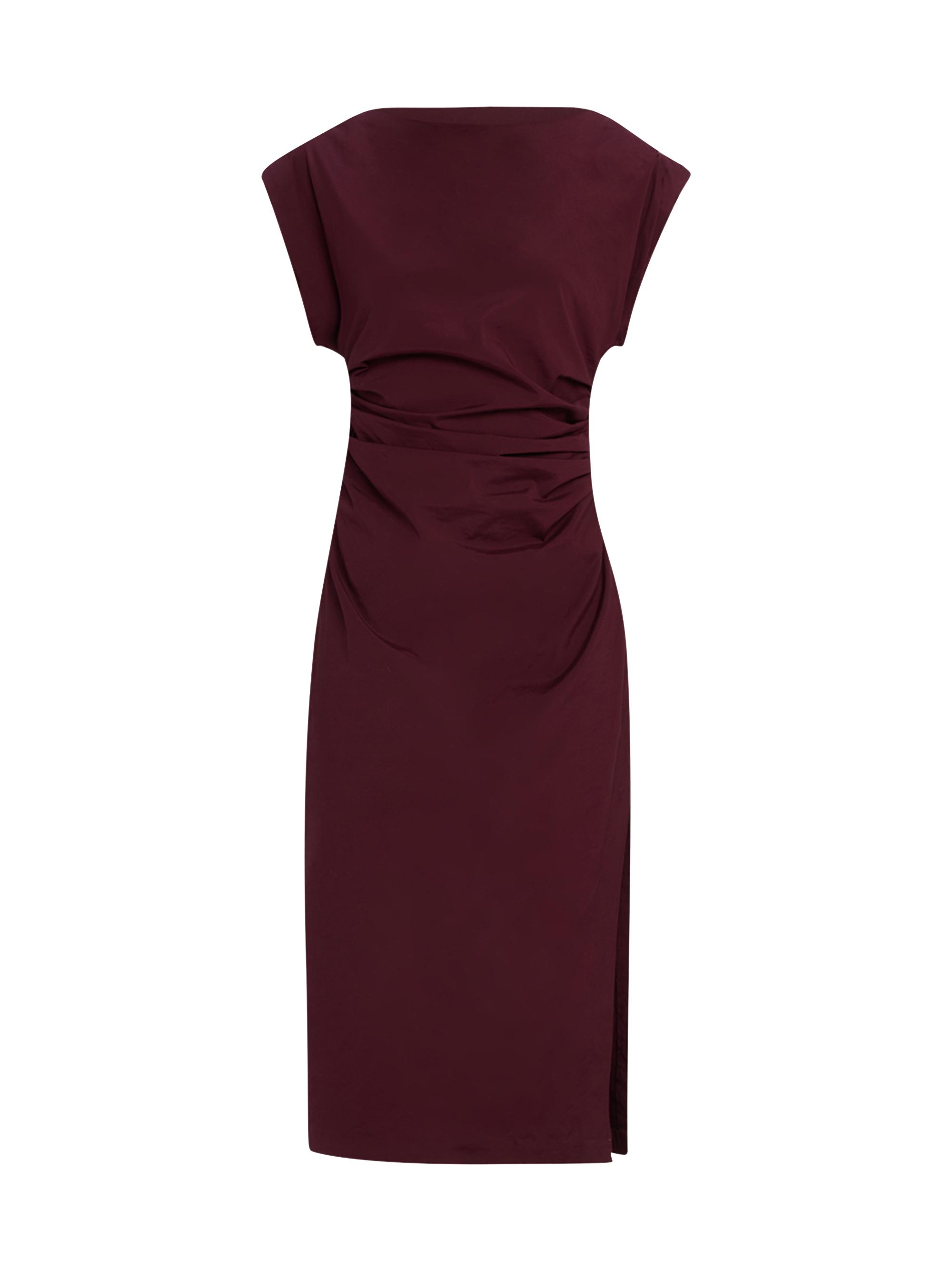 A.L.C. Women's Nara Gathered Short-Sleeve Midi-Dress - Plum