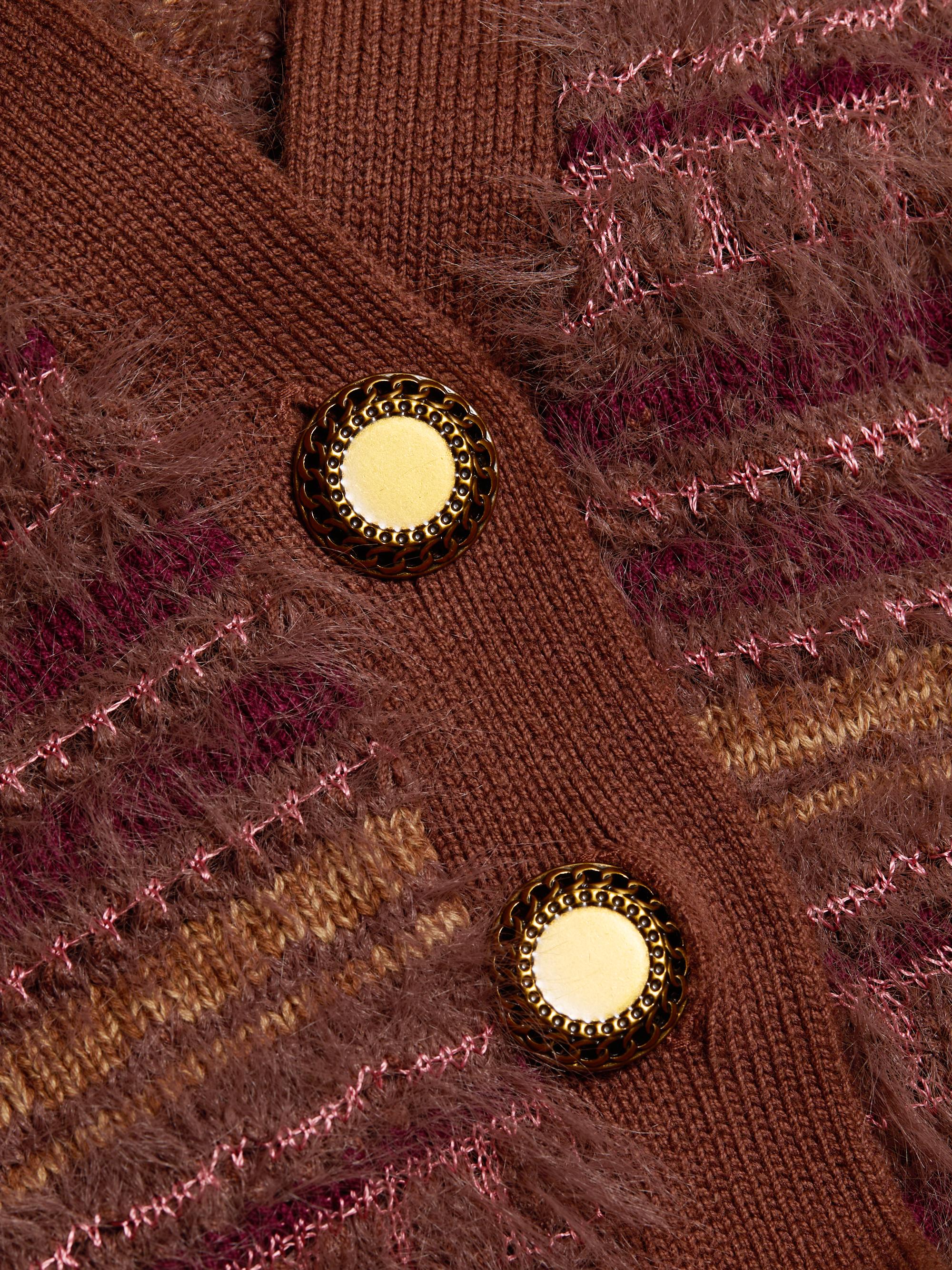 L'AGENCE Ariadne Striped V-Neck Cardigan | Saks Fifth Avenue