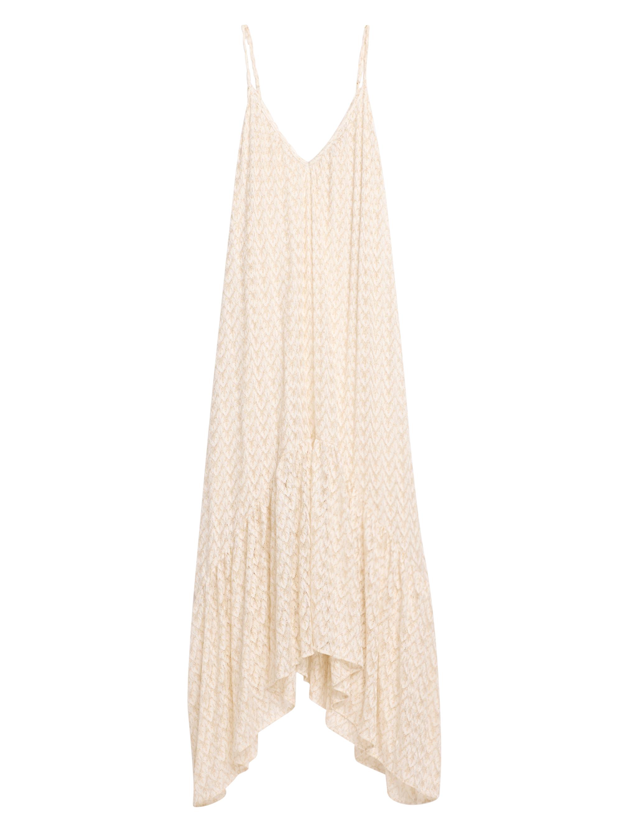 Ramy Brook Women's Anya Metallic Zig-Zag Maxi Dress - White Pattern