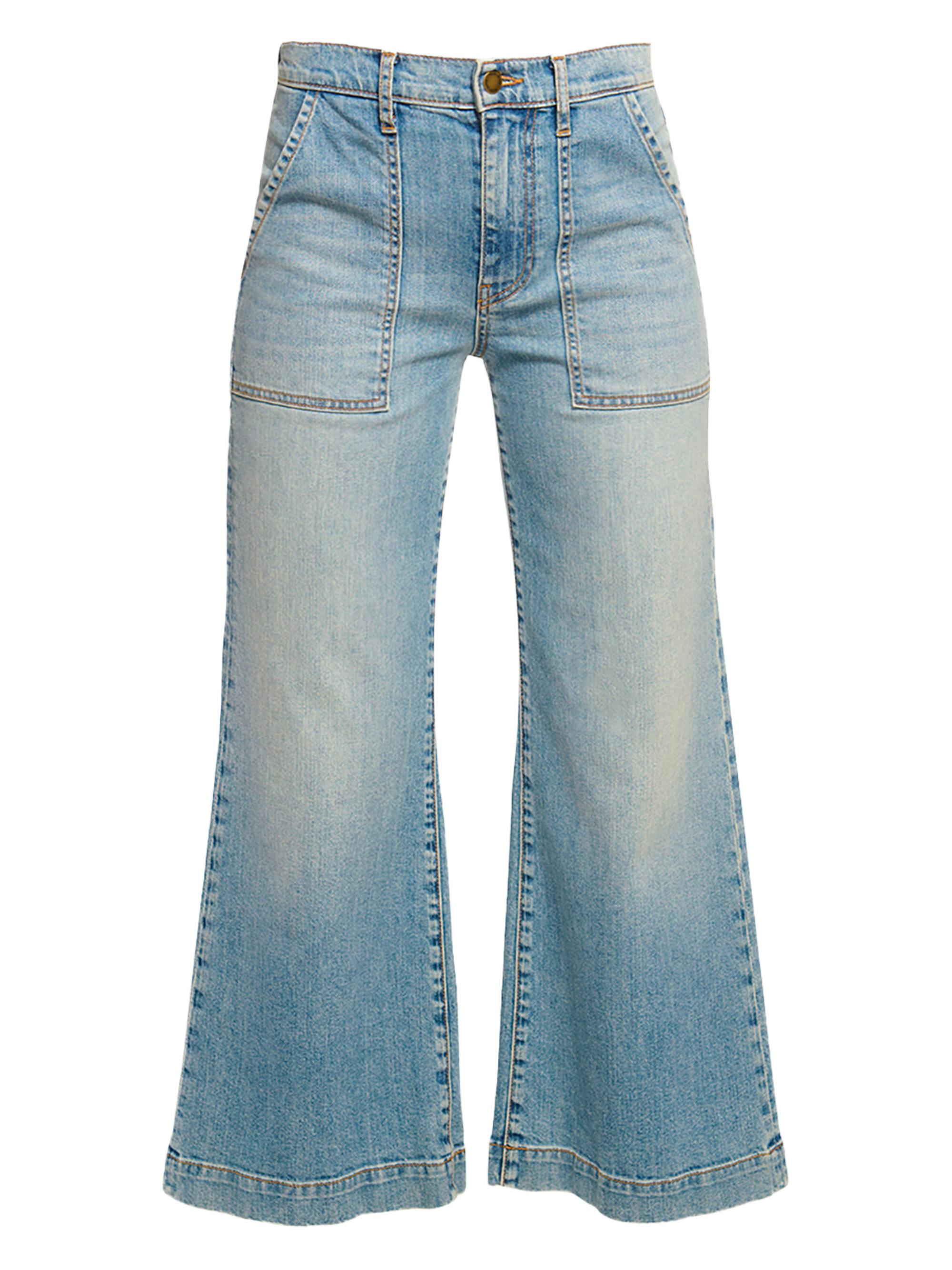 Ramy Brook Women's Clifford Wide-Leg Crop Jeans - Light Blue