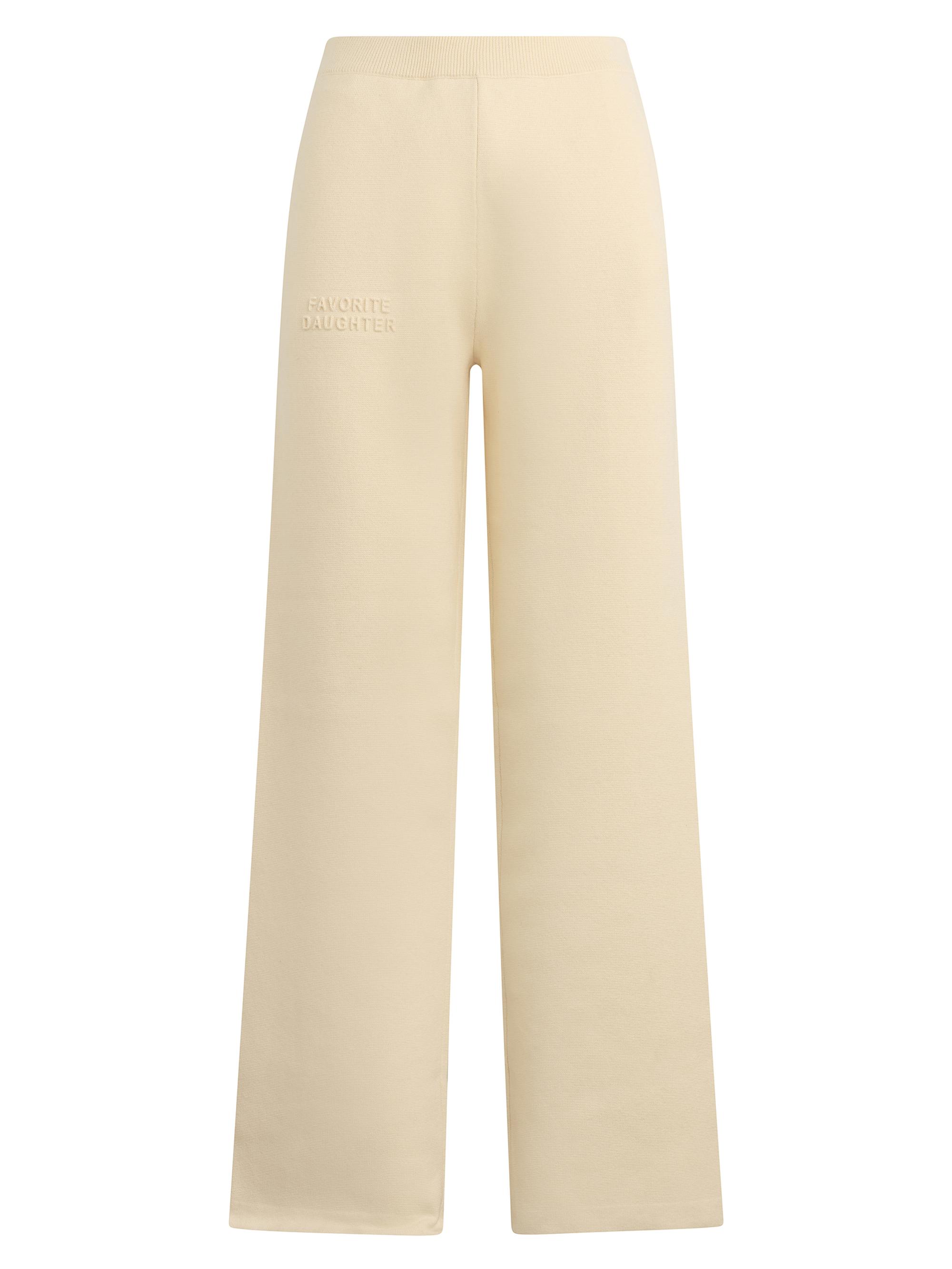 Favorite Daughter Women's Fatigue Sisters Cotton & Cashmere Wide-Leg Pants - Cream