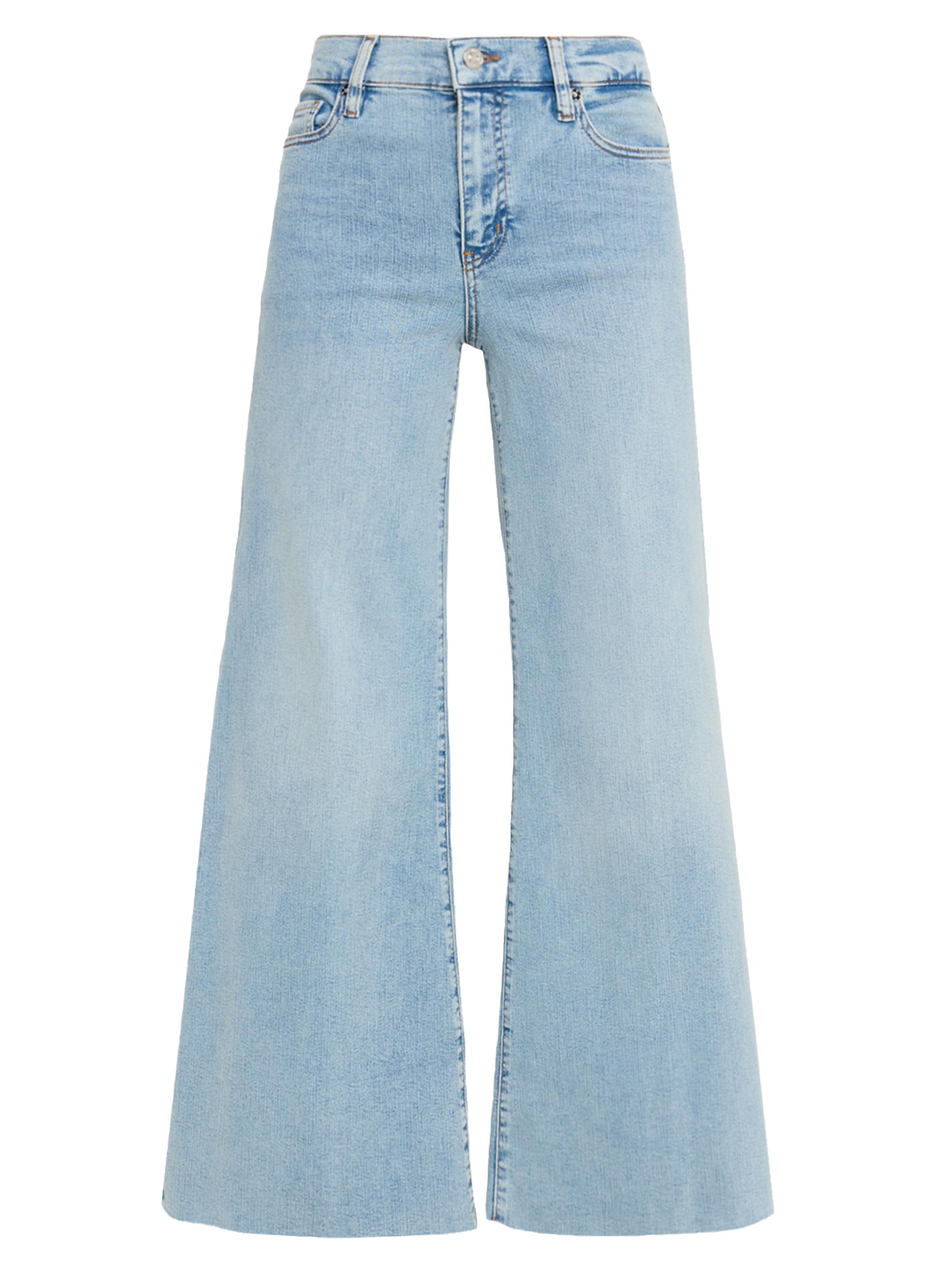 Frame Women's Le Palazzo Crop Mid-Rise Wide-Leg Jeans - Blue