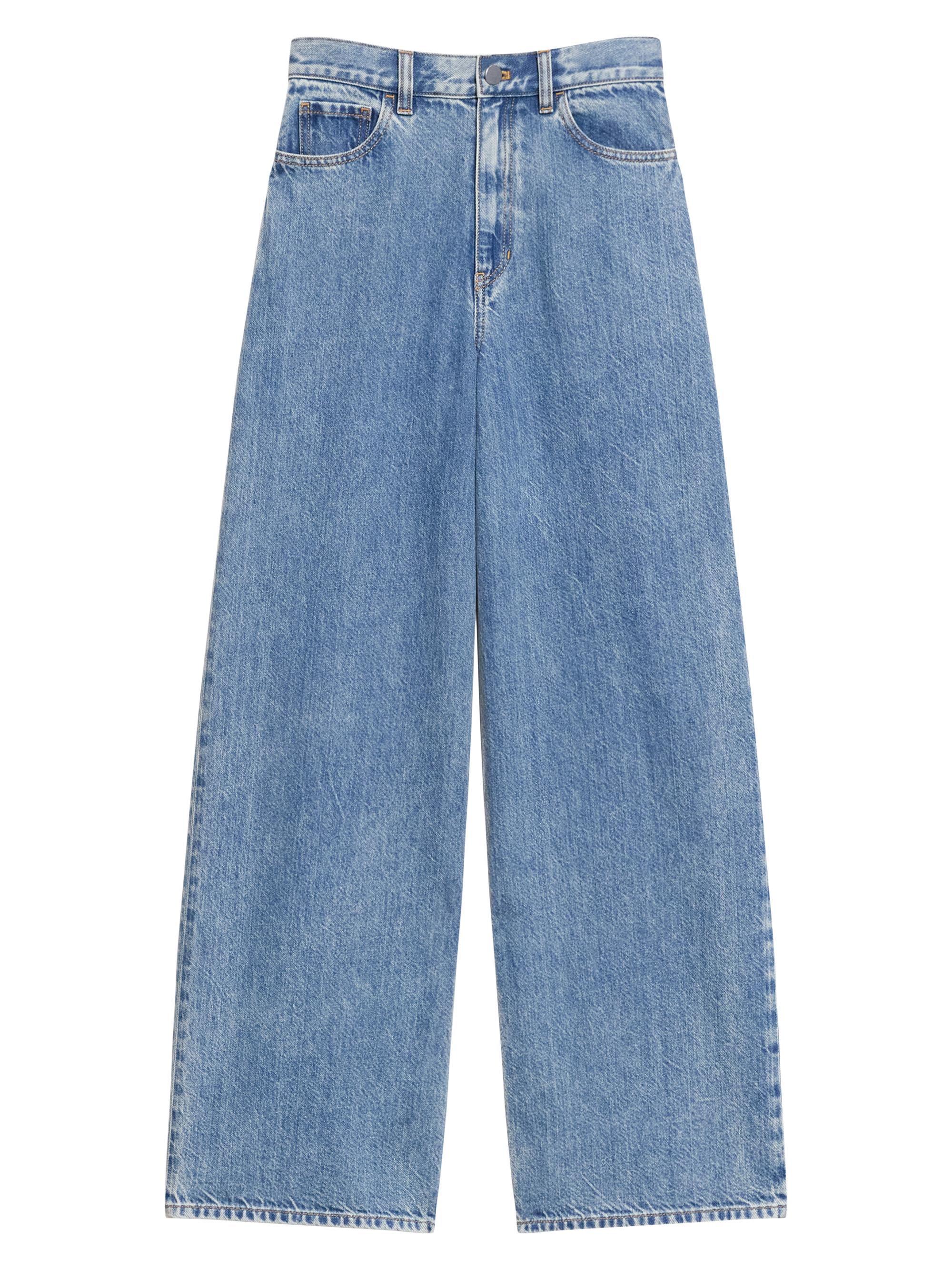 Theory Women's High-Rise Relaxed Wide-Leg Jeans - Ice Blue
