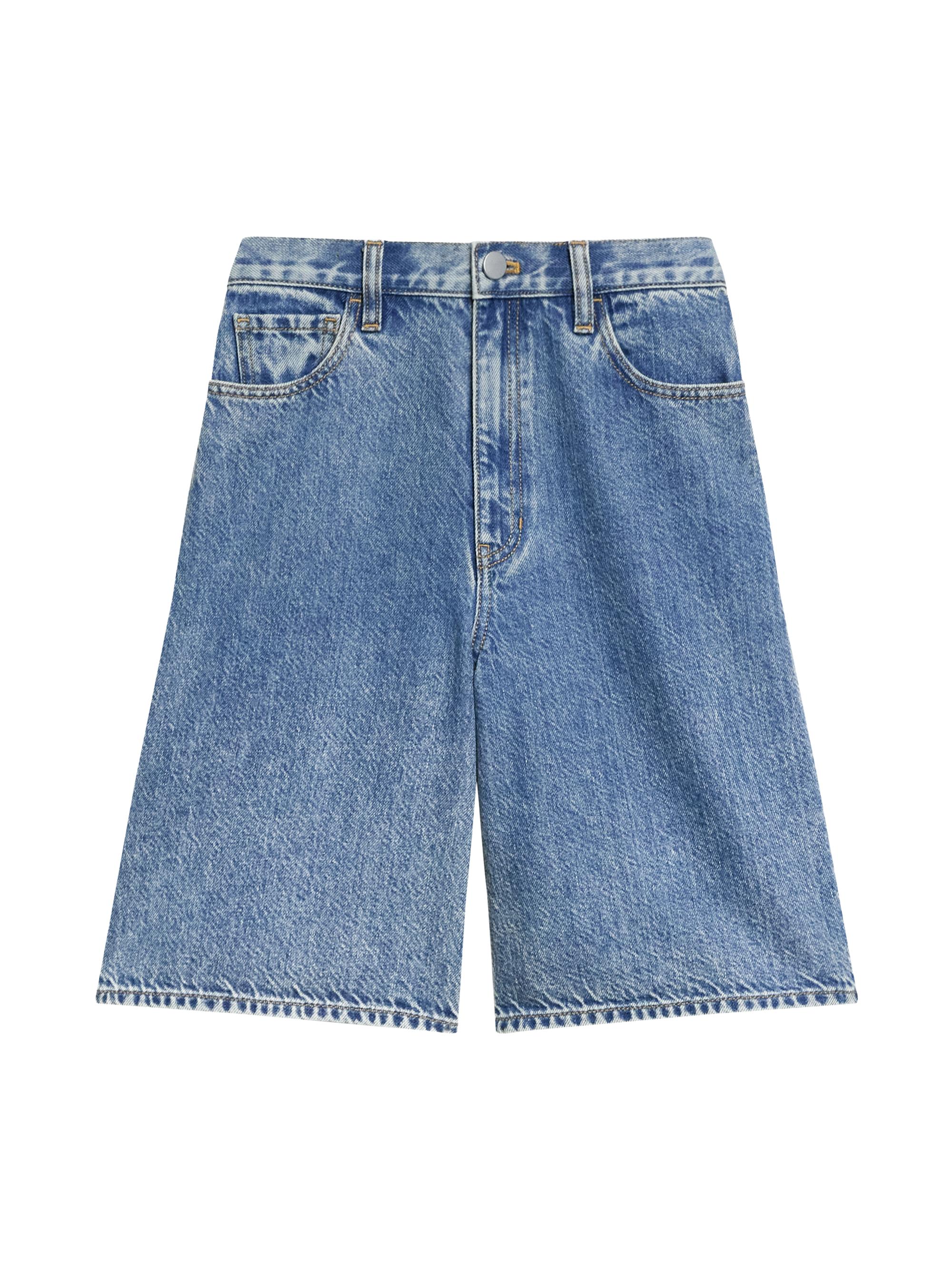 Theory Women's High-Rise Relaxed Jean Shorts - Ice Blue