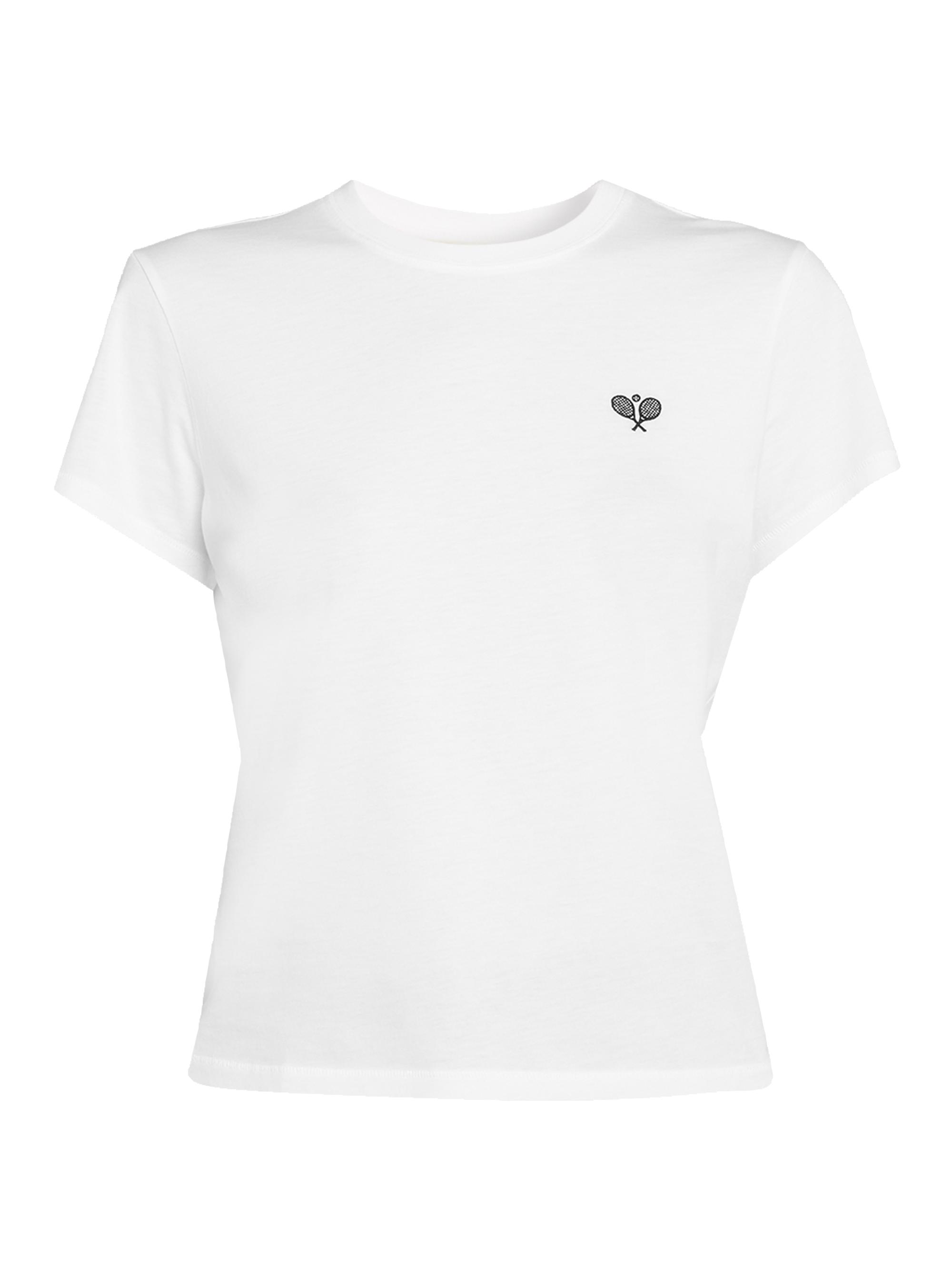 Frame Women's The Tennis Cotton Crewneck Tee - White