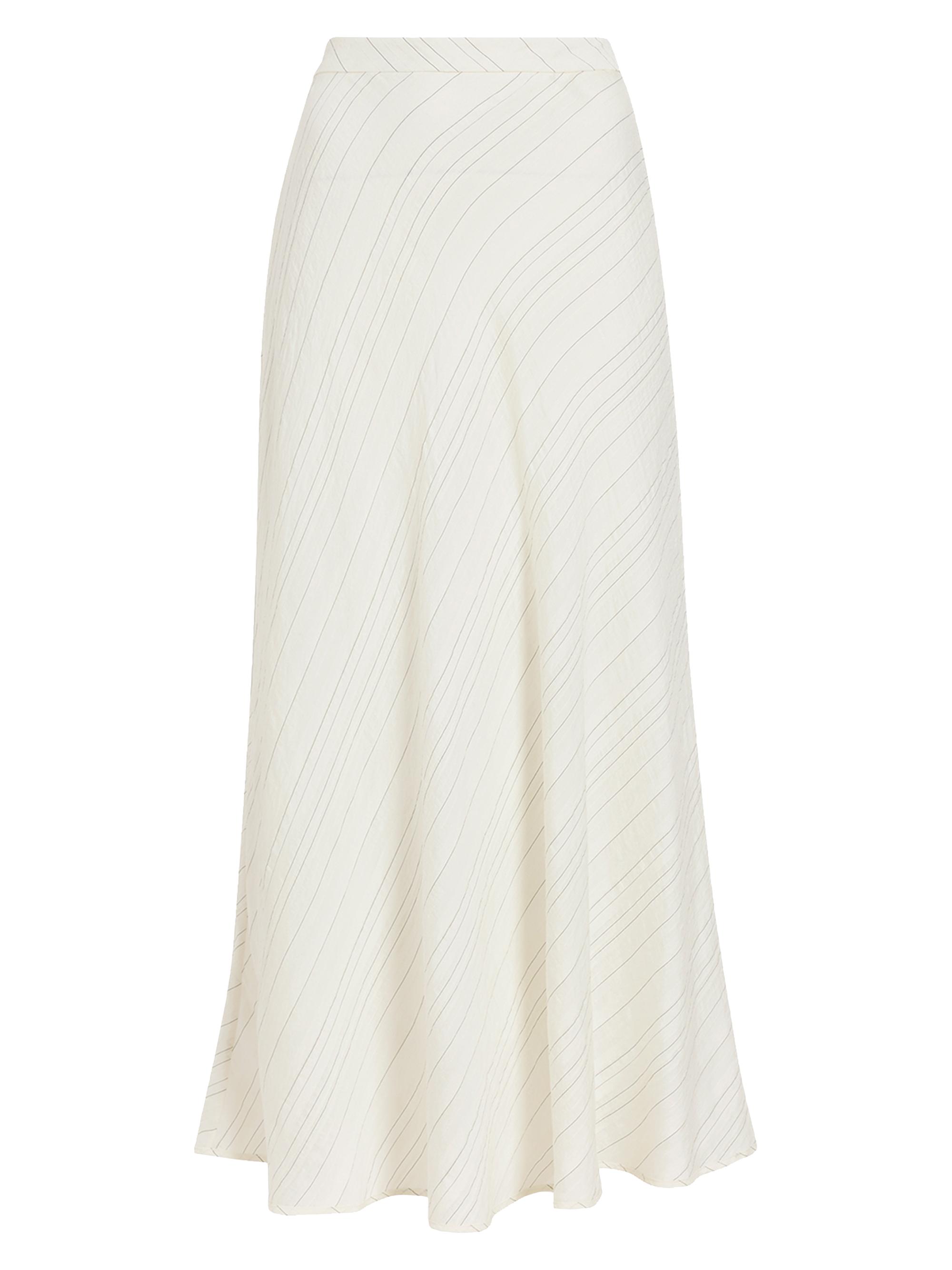 Proenza Schouler White Label Women's Kaia Woven Stripe Midi-Skirt - White Black