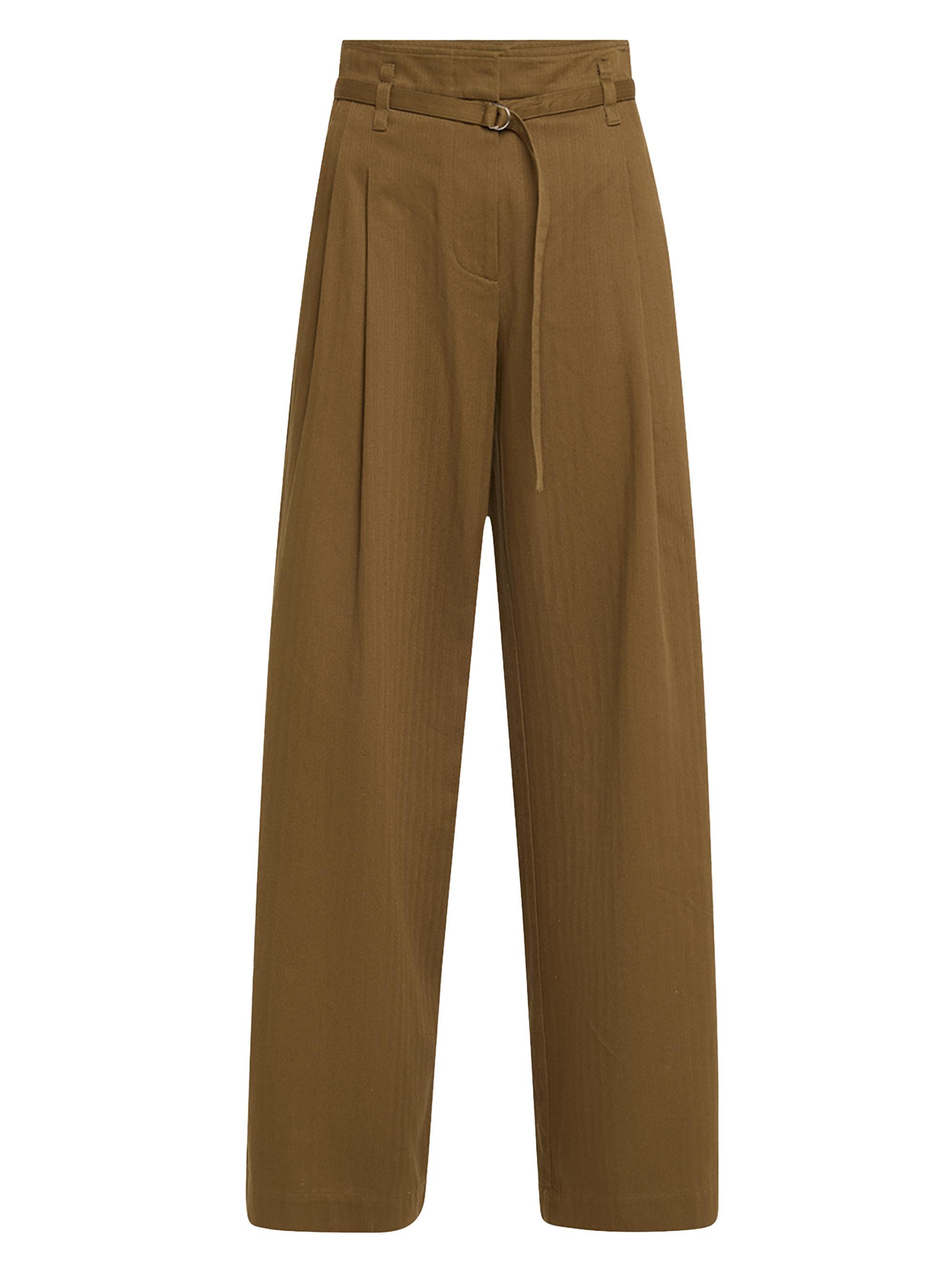 Proenza Schouler White Label Women's Raver Fine Herringbone Pants - Dark Green