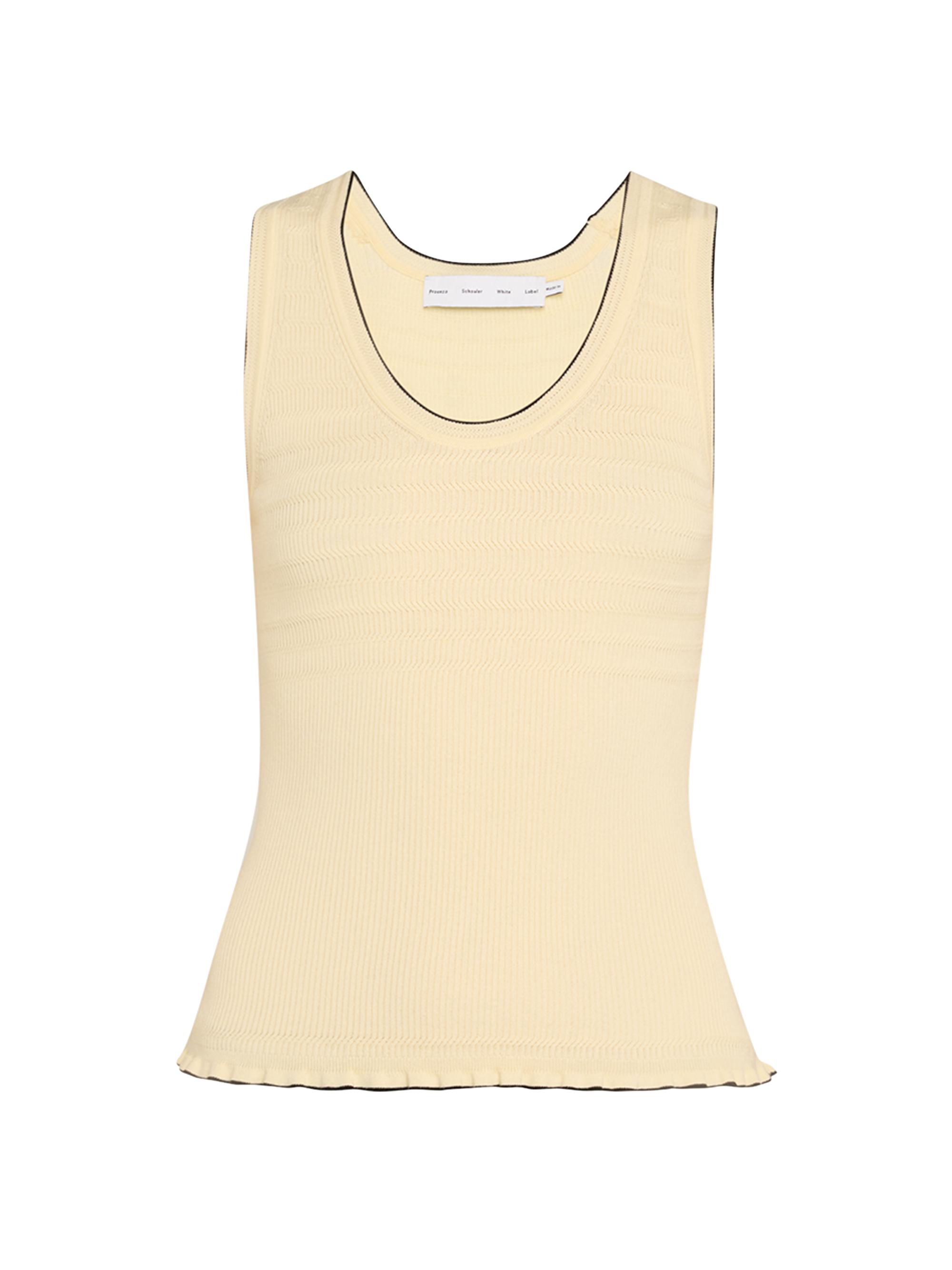 Proenza Schouler White Label Women's Eloise Lightweight Knit Tank Top - Pale Yellow