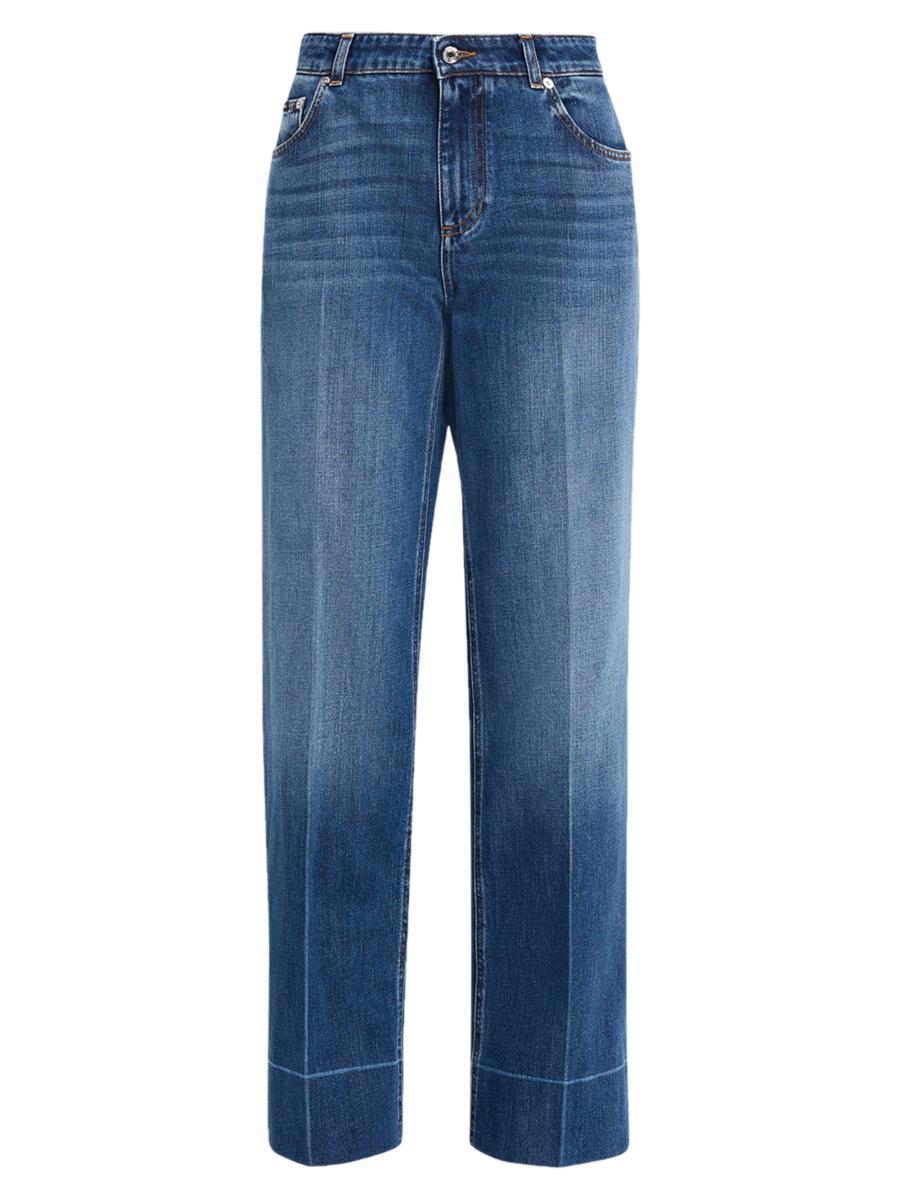 Dolce & Gabbana Women's Orta Mid-rise Straight-leg Jeans In Blue